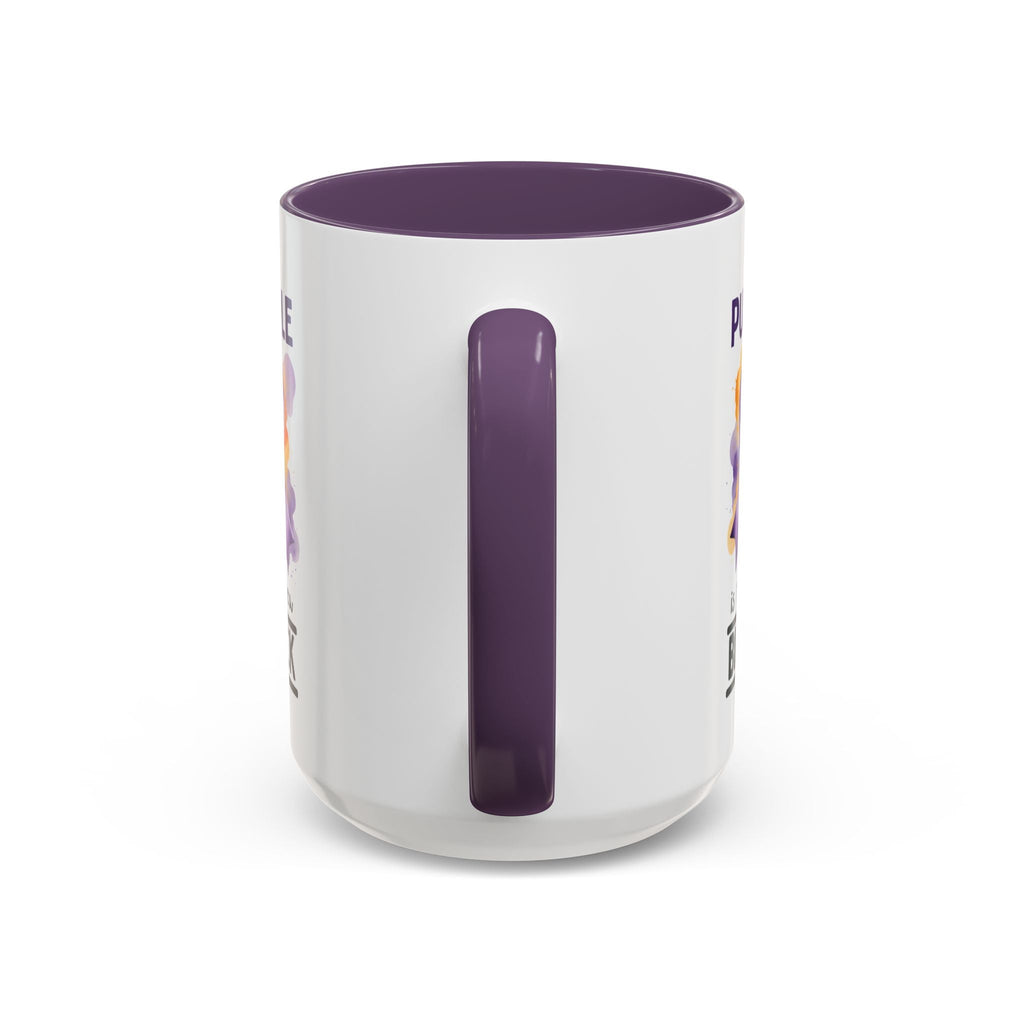 Purple Ribbon Accent Coffee Mug - Drinkware, Coffee Mugs - EpiAl's Shop
