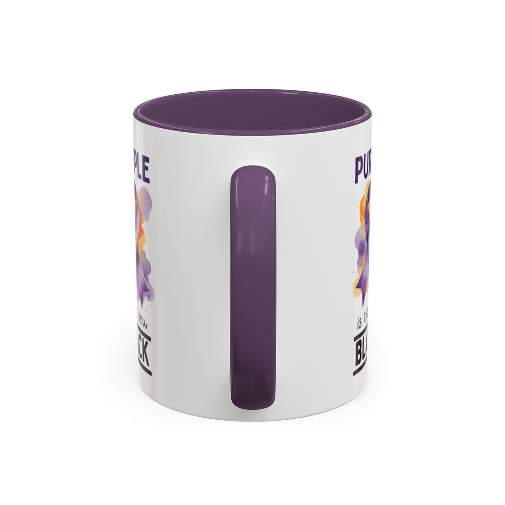 Purple Ribbon Accent Coffee Mug - Drinkware, Coffee Mugs - EpiAl's Shop