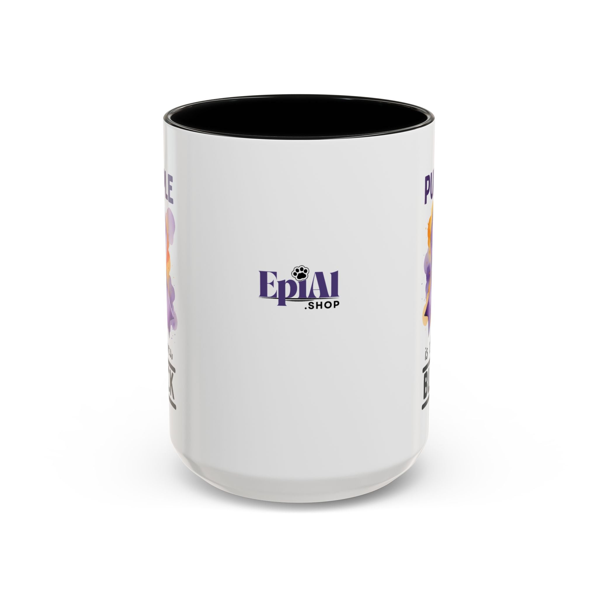Purple Ribbon Accent Coffee Mug - Drinkware, Coffee Mugs - EpiAl's Shop