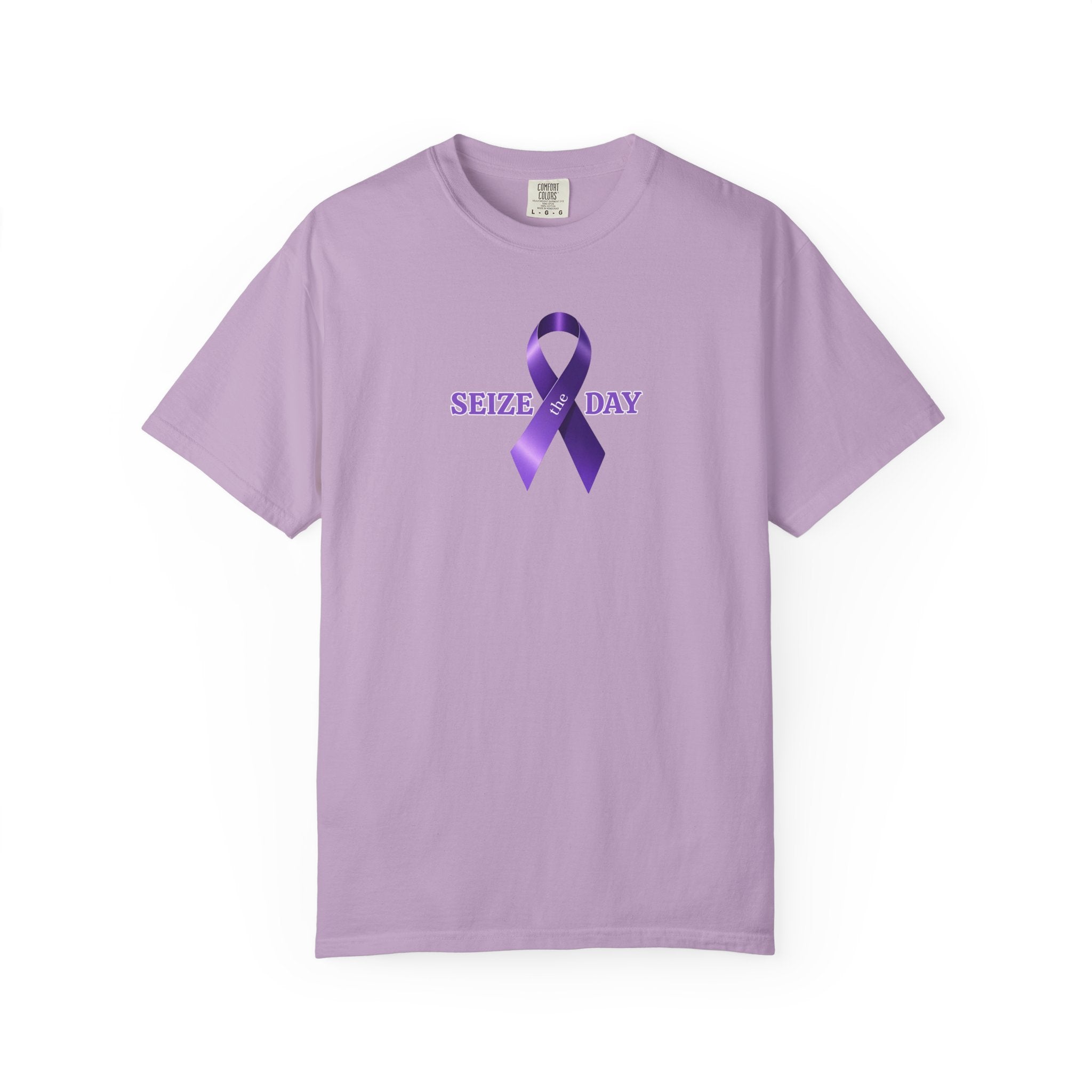 Purple Ribbon Awareness | Seize the Day Tee - Clothing, T-shirts - EpiAl's Shop