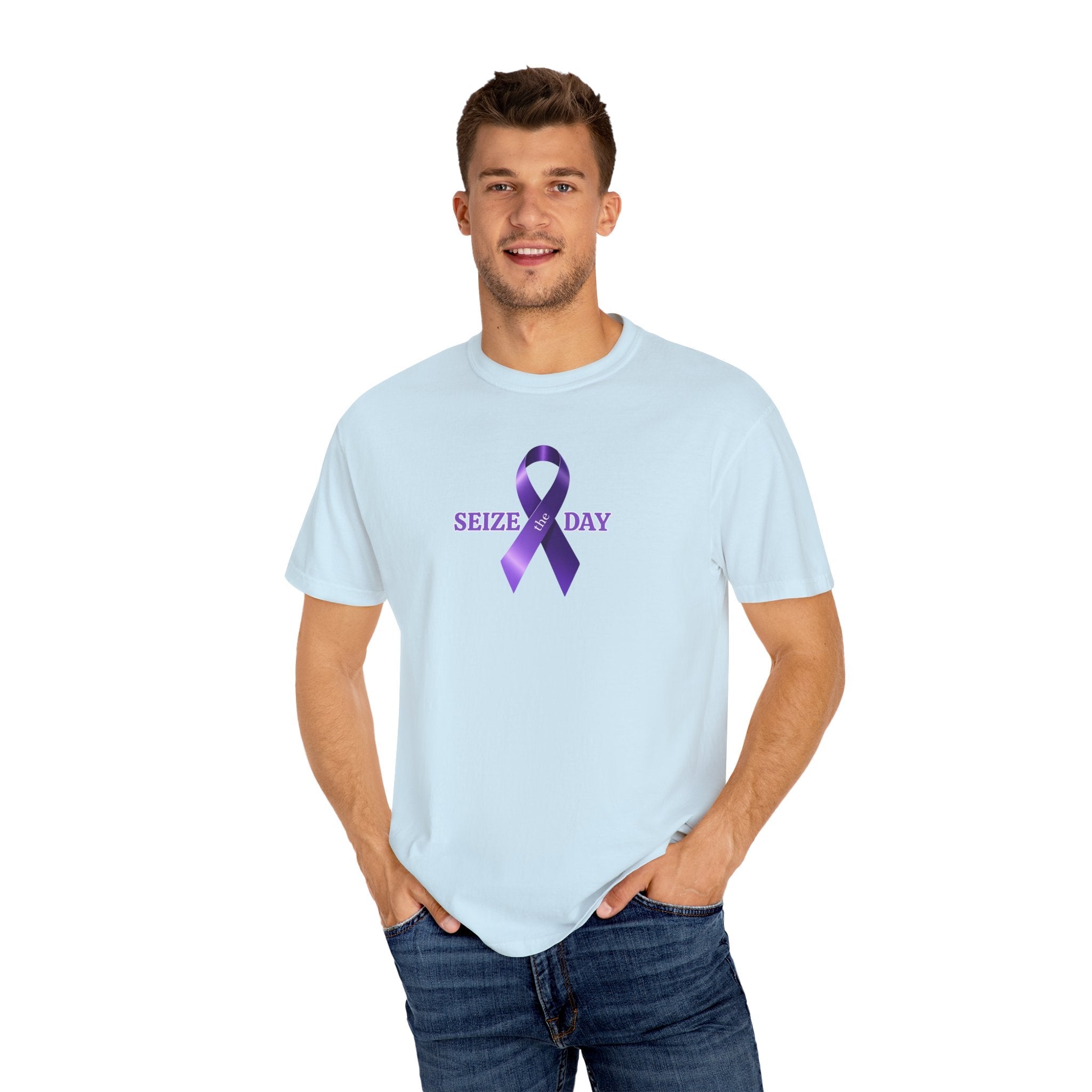 Purple Ribbon Awareness | Seize the Day Tee - Clothing, T-shirts - EpiAl's Shop