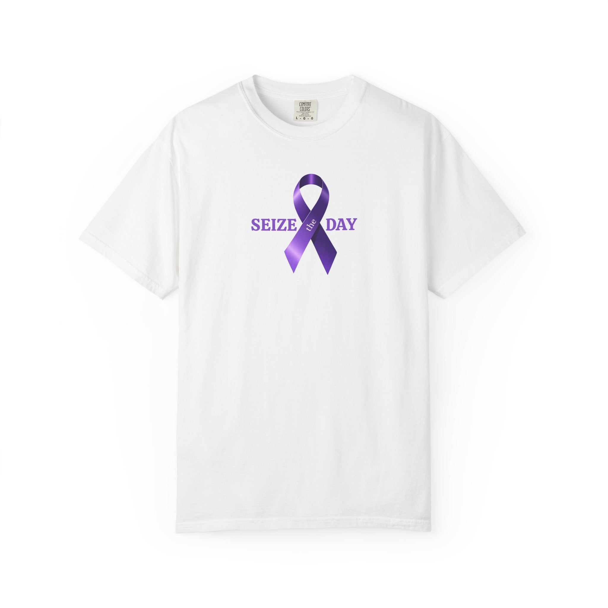 Purple Ribbon Awareness | Seize the Day Tee - Clothing, T-shirts - EpiAl's Shop