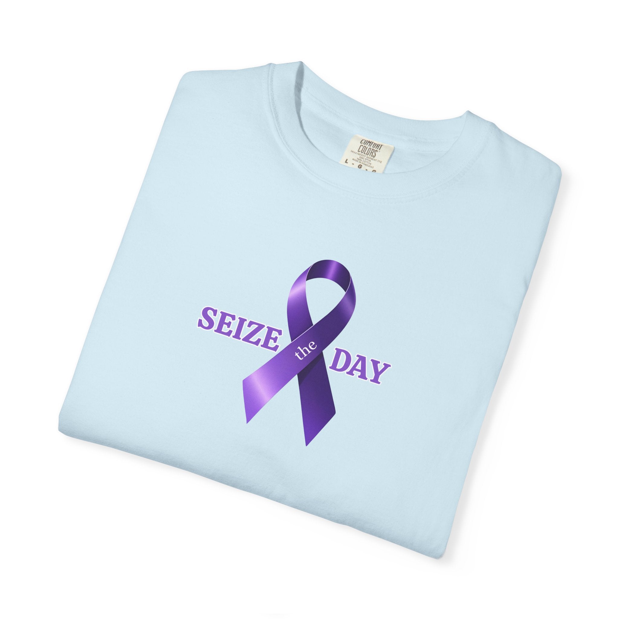 Purple Ribbon Awareness | Seize the Day Tee - Clothing, T-shirts - EpiAl's Shop