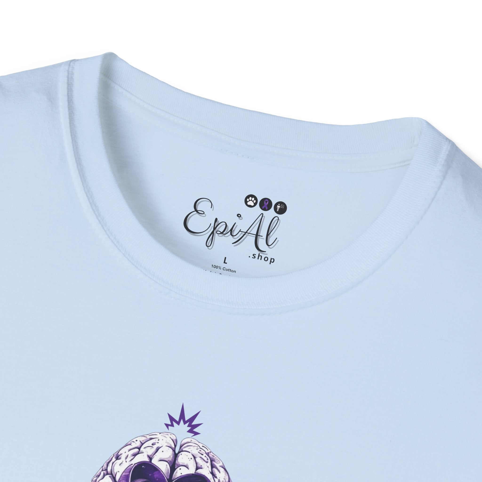 Purple Ribbon Brain Graphic Unisex T-Shirt - Clothing, T-shirts - EpiAl's Shop