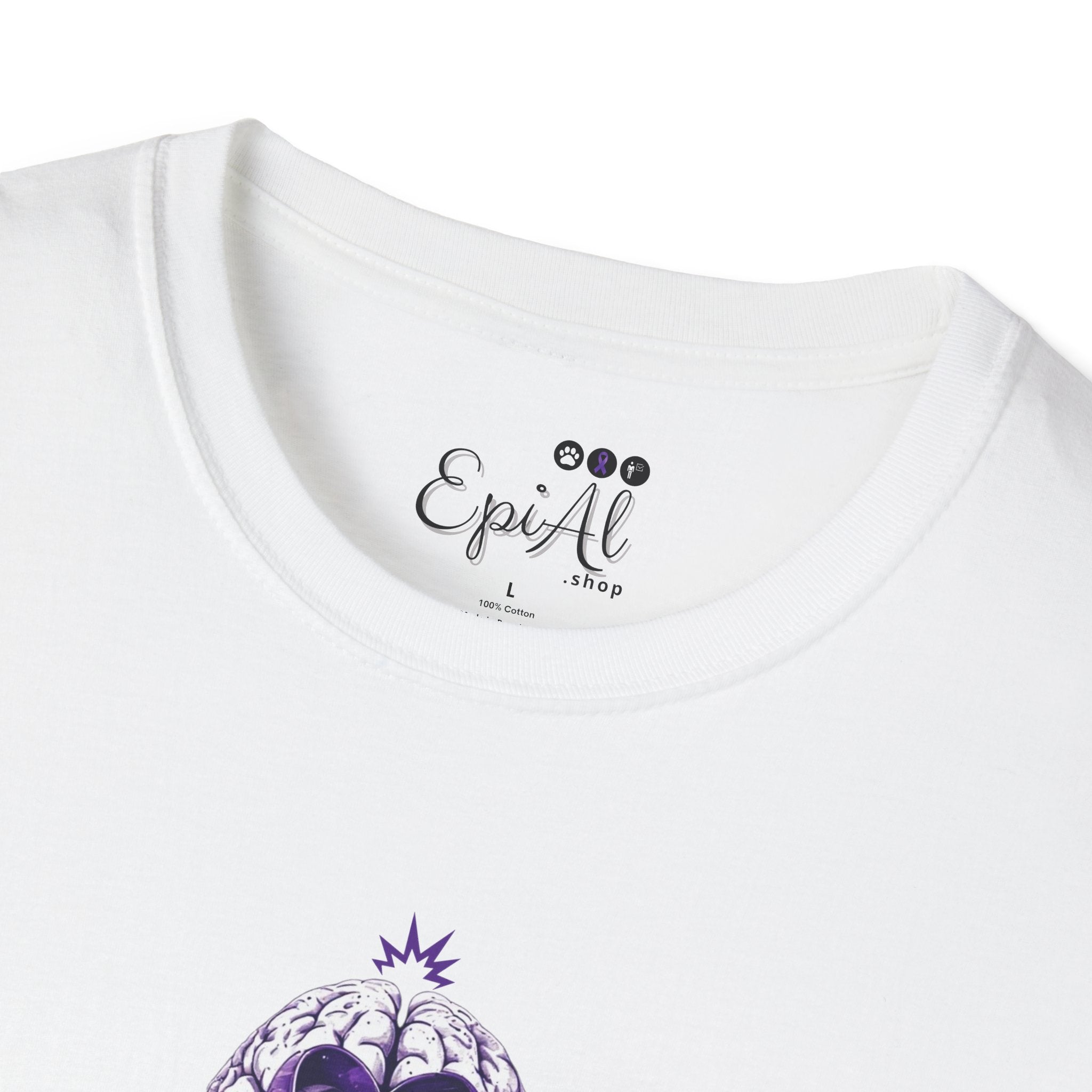 Purple Ribbon Brain Graphic Unisex T-Shirt - Clothing, T-shirts - EpiAl's Shop