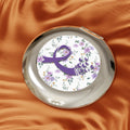 Purple Ribbon Butterfly Compact Travel Mirror - Accessories, Beauty, Travel Mirror - EpiAl's Shop