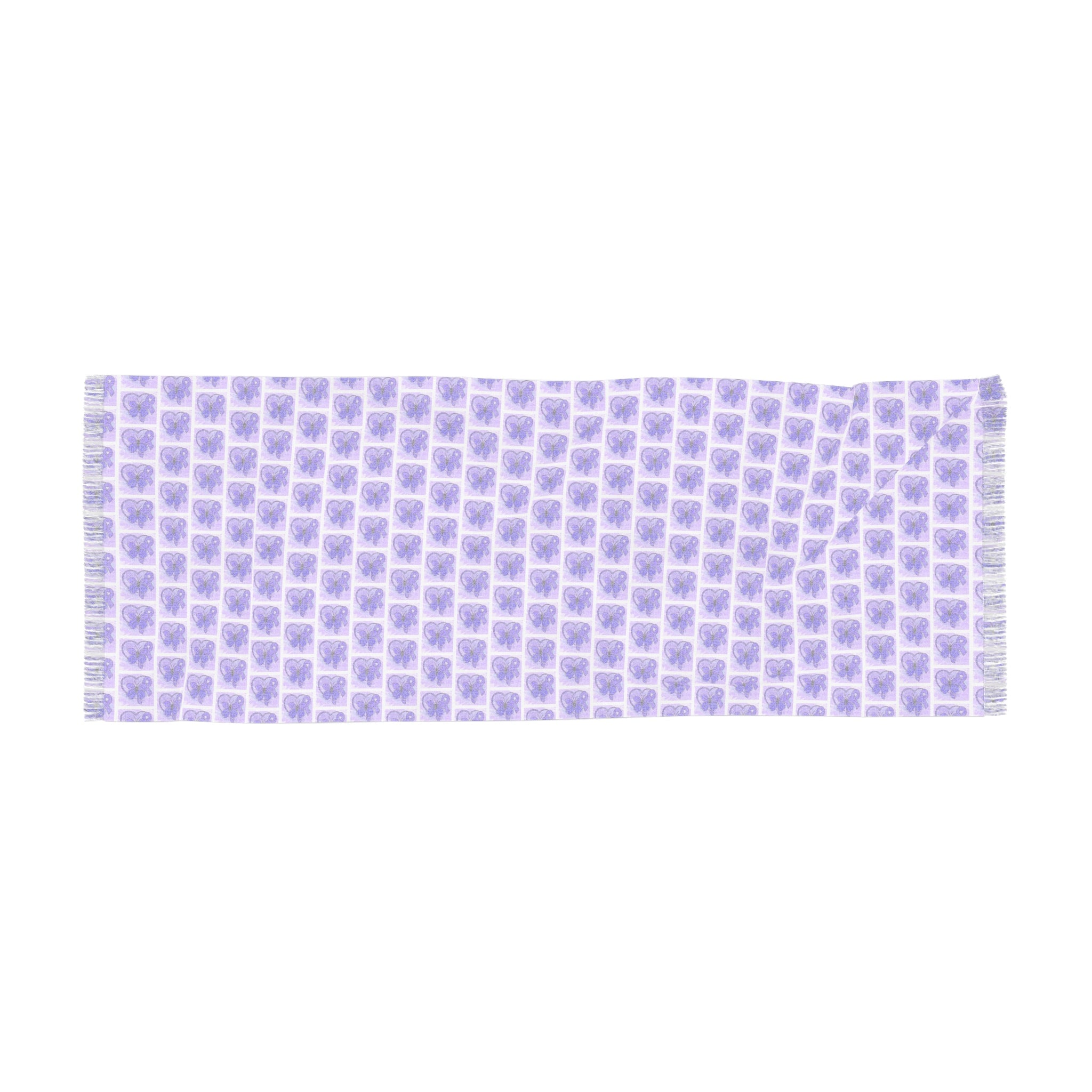 Purple Ribbon Butterfly Epilepsy Awareness Light Scarf - Clothing, Scarves - EpiAl's Shop