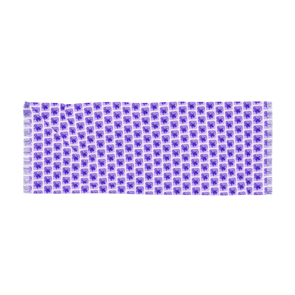 Purple Ribbon Butterfly Epilepsy Awareness Light Scarf - Clothing, Scarves - EpiAl's Shop