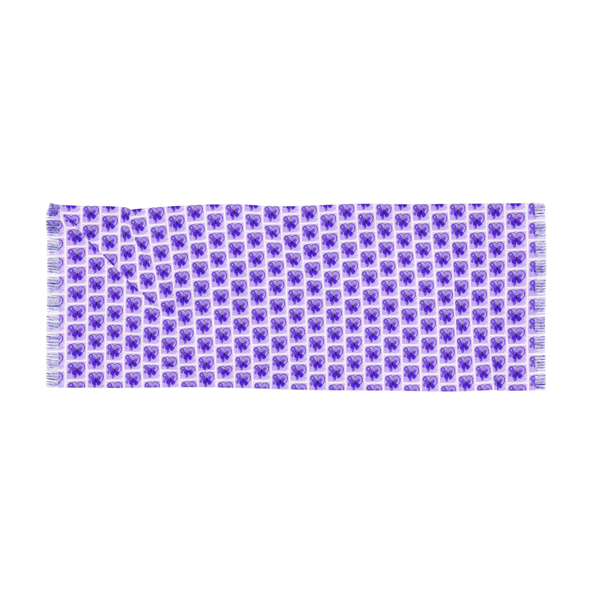 Purple Ribbon Butterfly Epilepsy Awareness Light Scarf - Clothing, Scarves - EpiAl's Shop