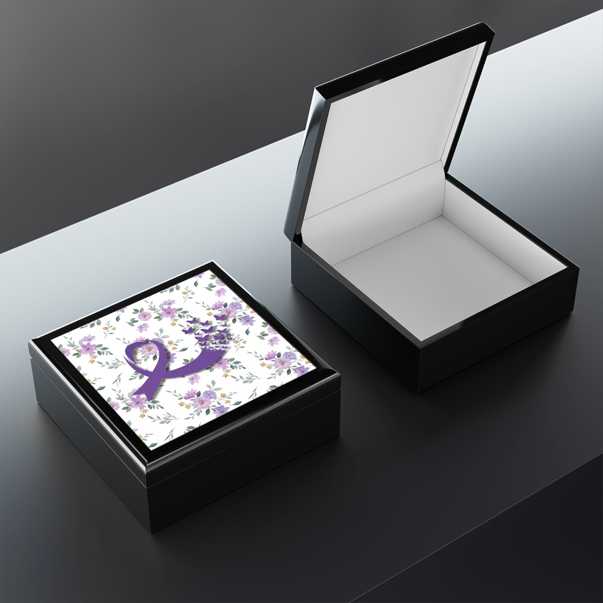Purple Ribbon & Butterfly Jewelry Box - Decor, Bedroom, Jewelry Boxes - EpiAl's Shop