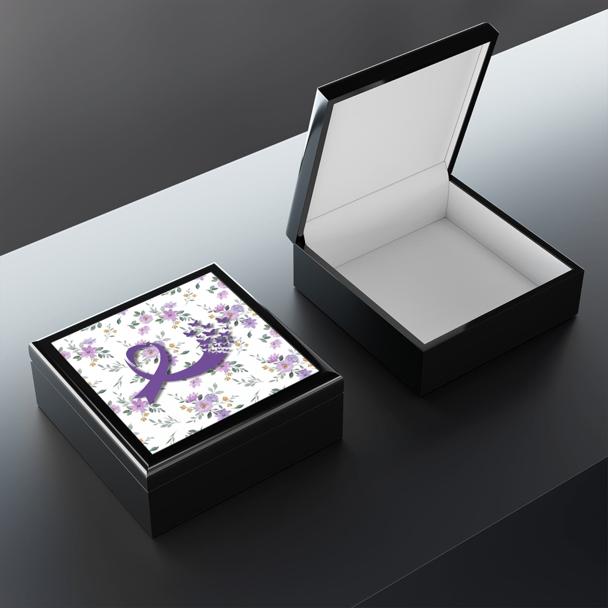 Purple Ribbon & Butterfly Jewelry Box - Decor, Bedroom, Jewelry Boxes - EpiAl's Shop