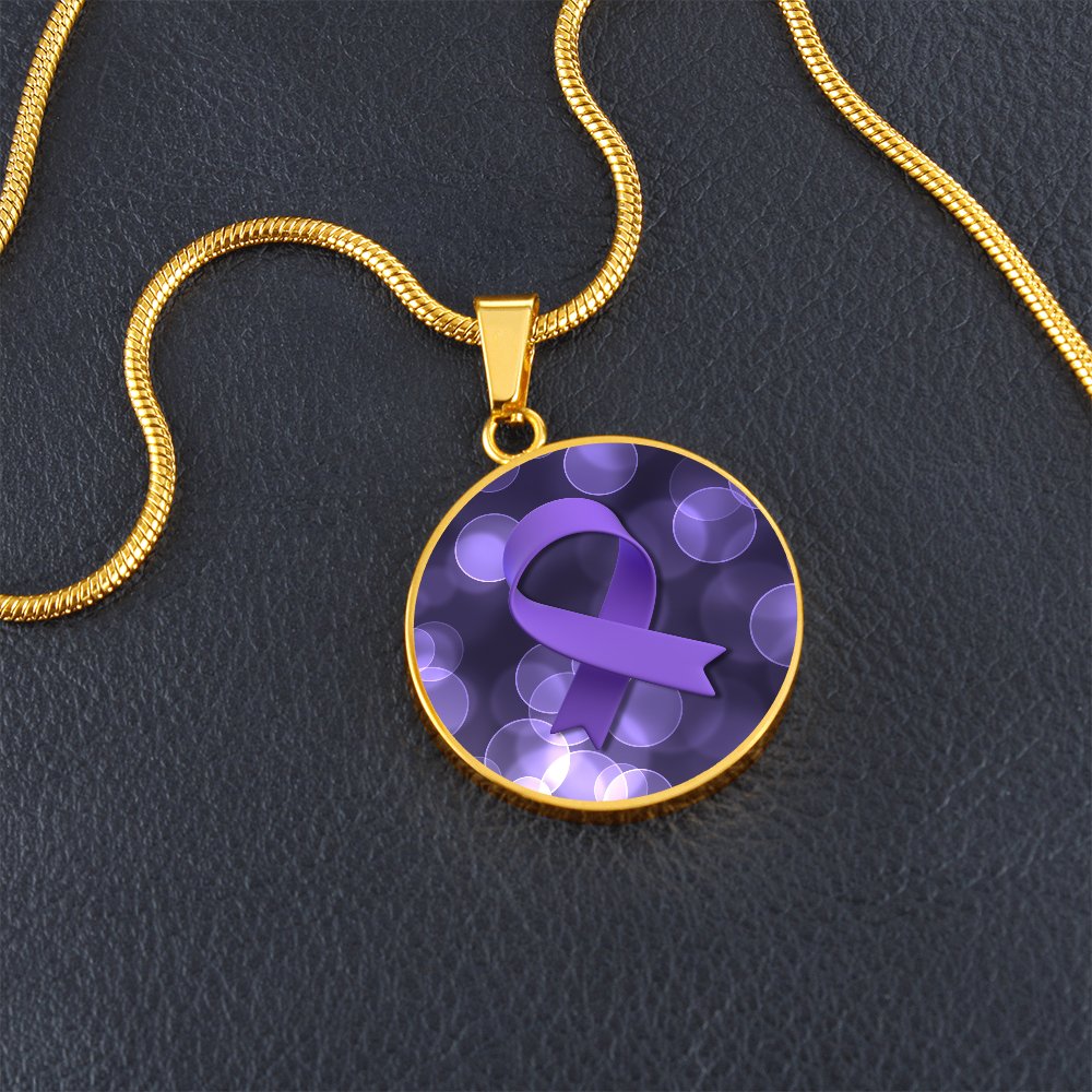 Purple Ribbon Epilepsy Awareness Necklace - Jewelry - Epileptic Al’s Shop