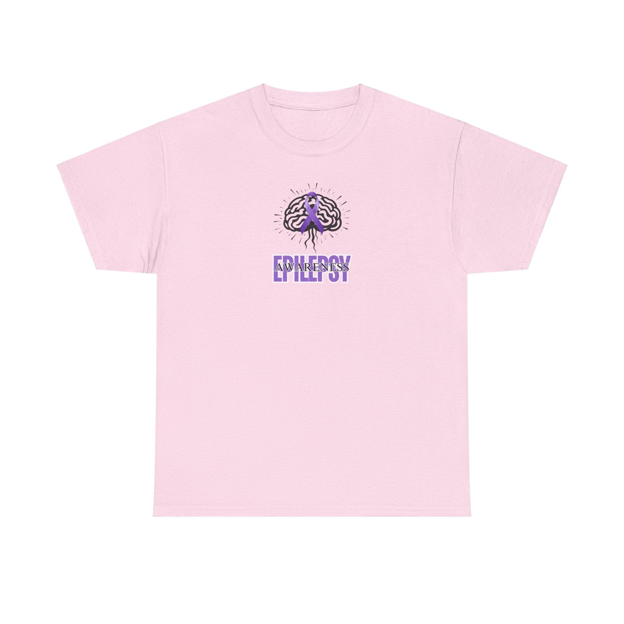 Purple Ribbon Epilepsy Awareness Unisex Heavy Cotton Tee - T-Shirt - EpiAl's Shop