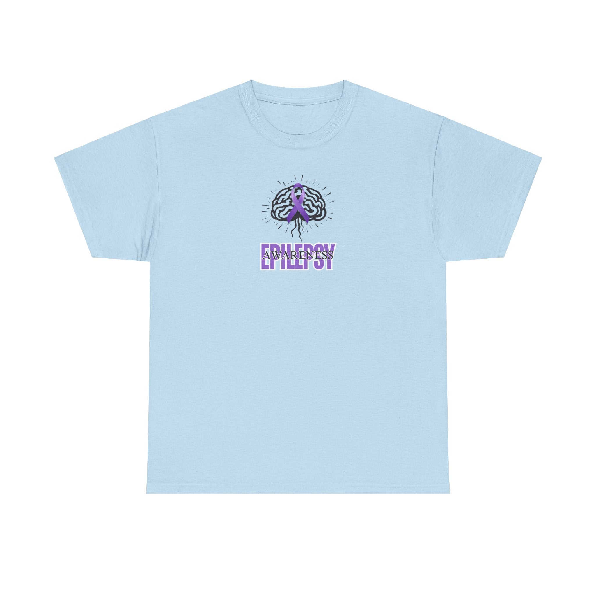 Purple Ribbon Epilepsy Awareness Unisex Heavy Cotton Tee - T-Shirt - EpiAl's Shop