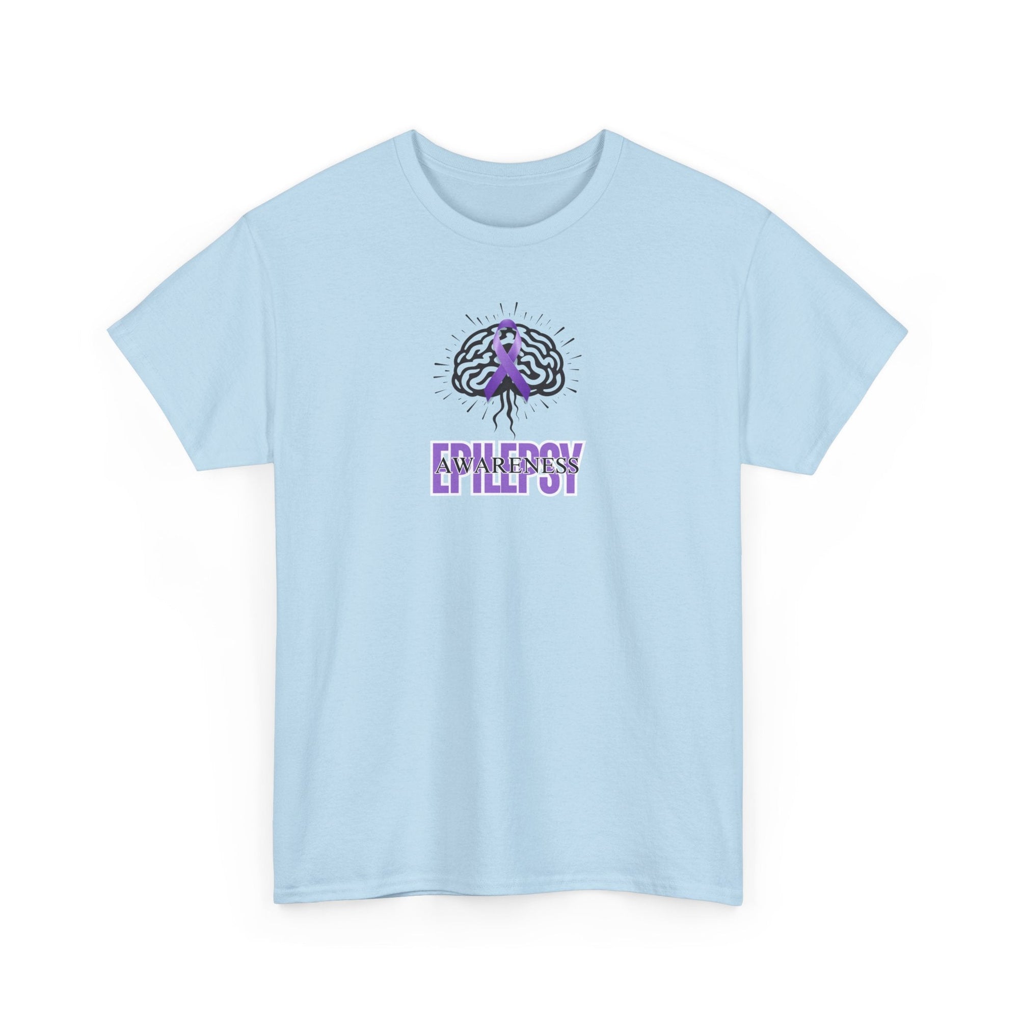 Purple Ribbon Epilepsy Awareness Unisex Heavy Cotton Tee - T-Shirt - EpiAl's Shop