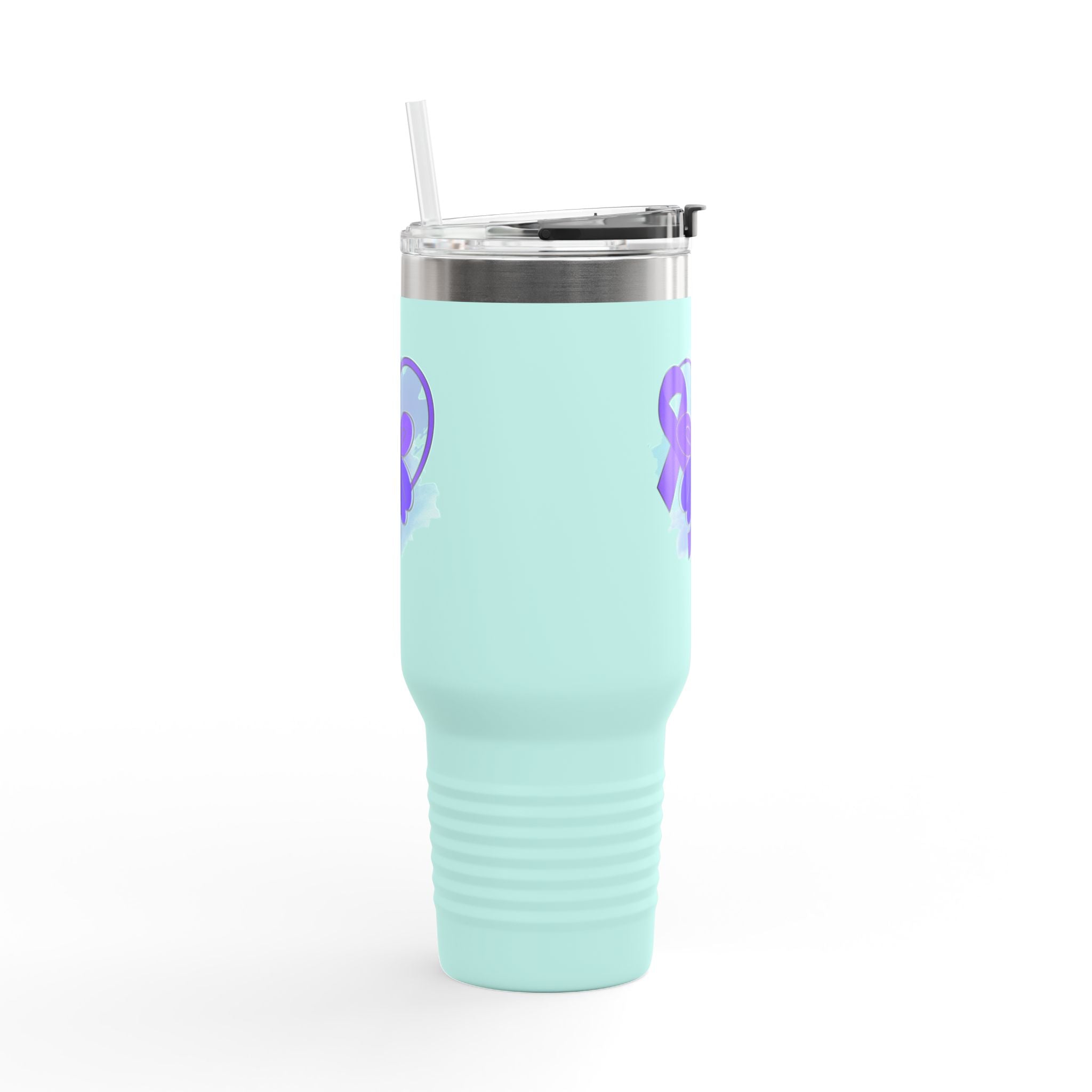 Purple Ribbon Insulated Travel Mug | 40oz | Epilepsy Awareness - Drinkware, Travel Mugs - EpiAl's Shop