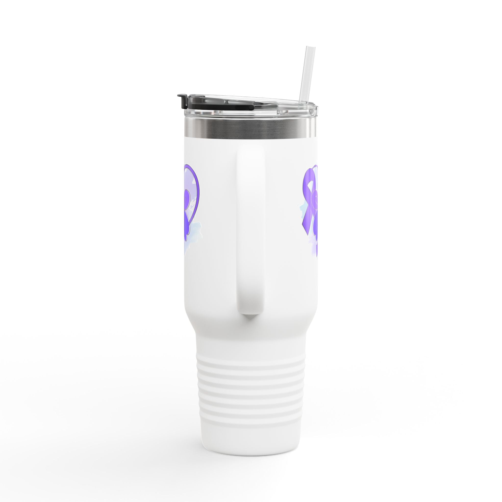 Purple Ribbon Insulated Travel Mug | 40oz | Epilepsy Awareness - Drinkware, Travel Mugs - EpiAl's Shop