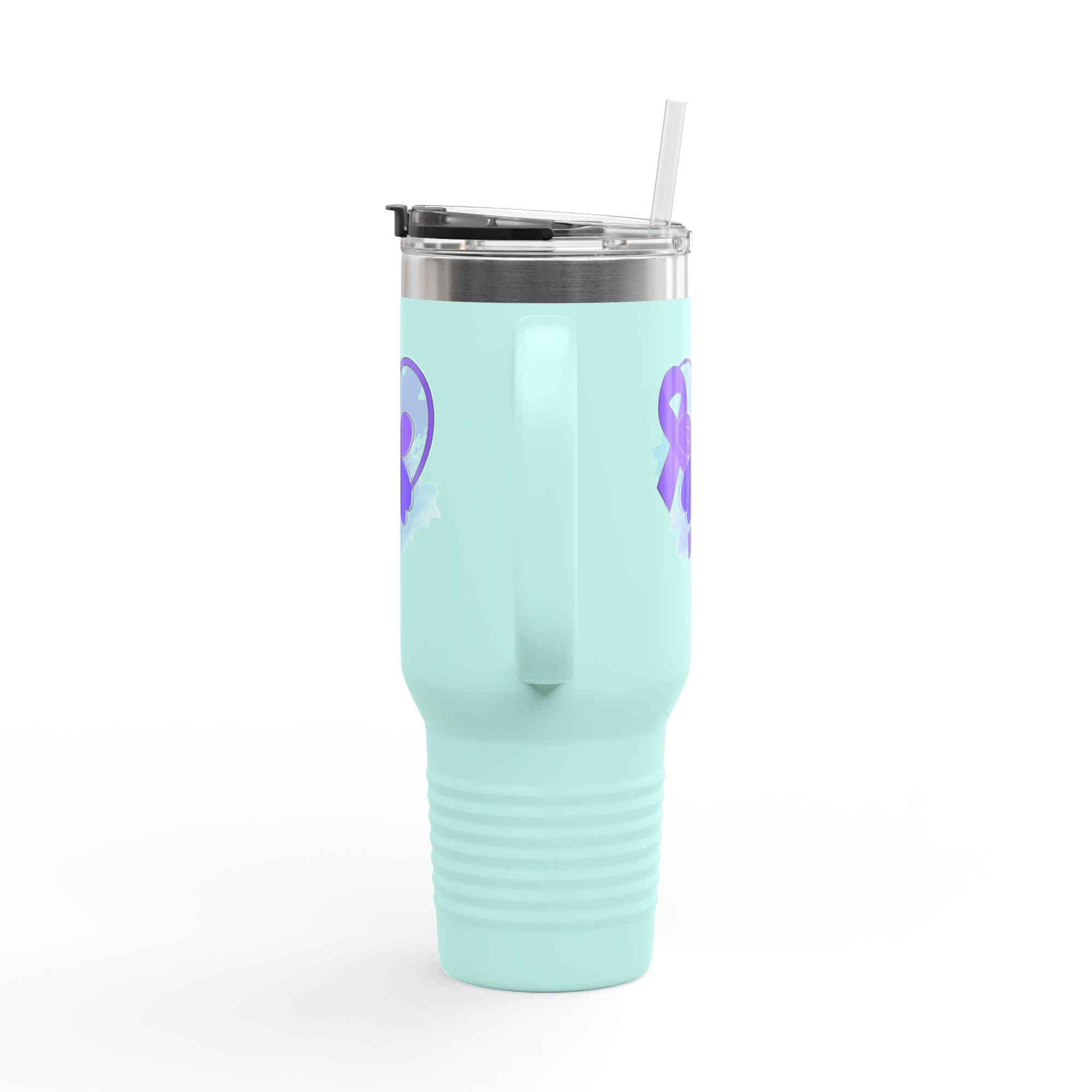 Purple Ribbon Insulated Travel Mug | 40oz | Epilepsy Awareness - Drinkware, Travel Mugs - EpiAl's Shop