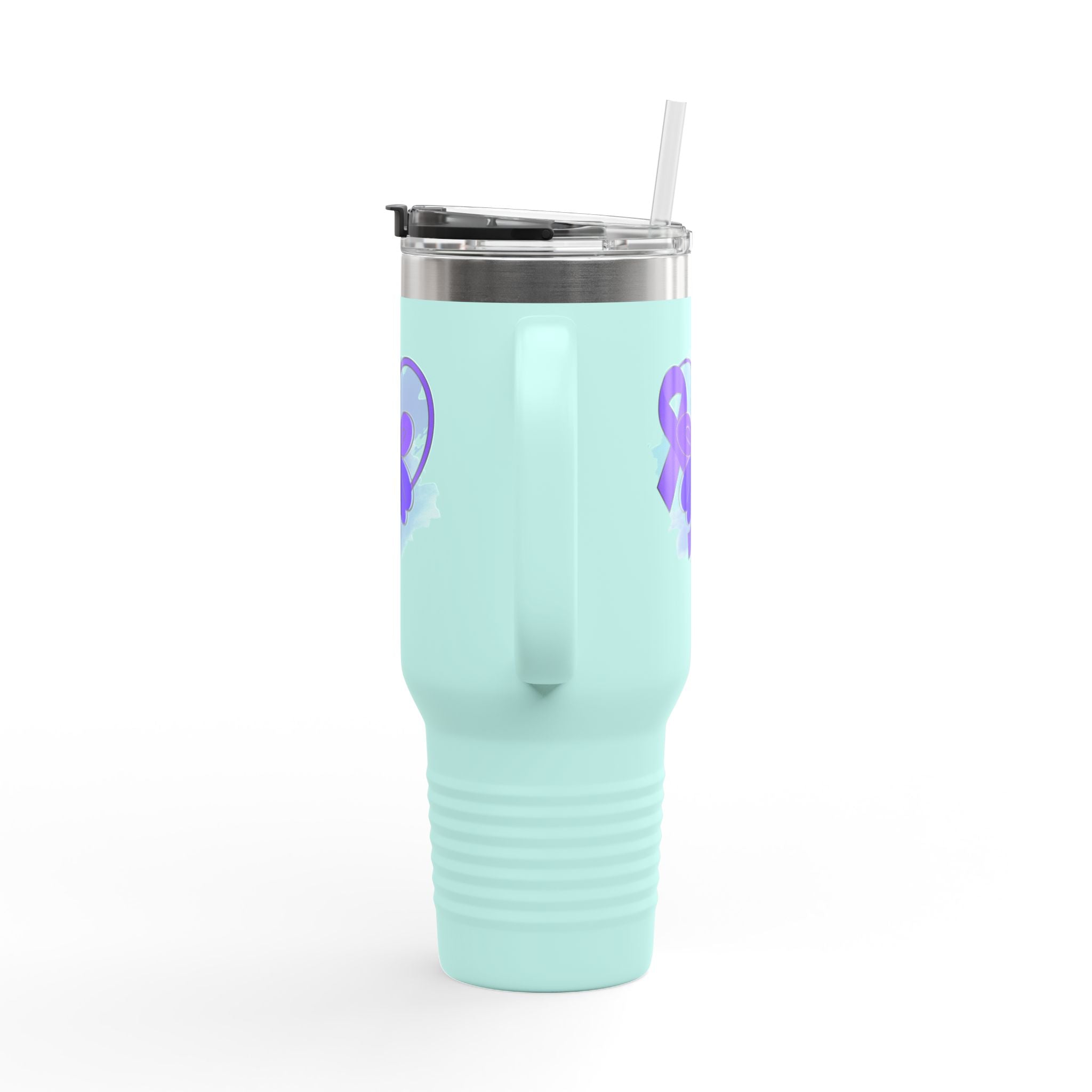 Purple Ribbon Insulated Travel Mug | 40oz | Epilepsy Awareness - Drinkware, Travel Mugs - EpiAl's Shop