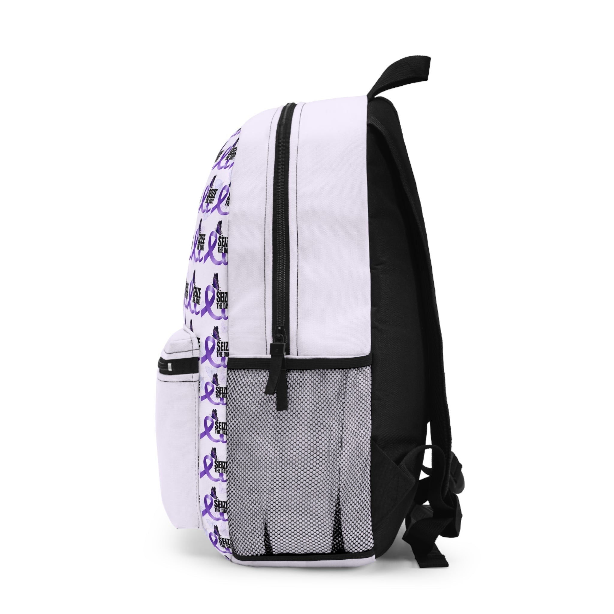 Purple Ribbon Seize the Day Backpack - Bags, Backpack - EpiAl's Shop