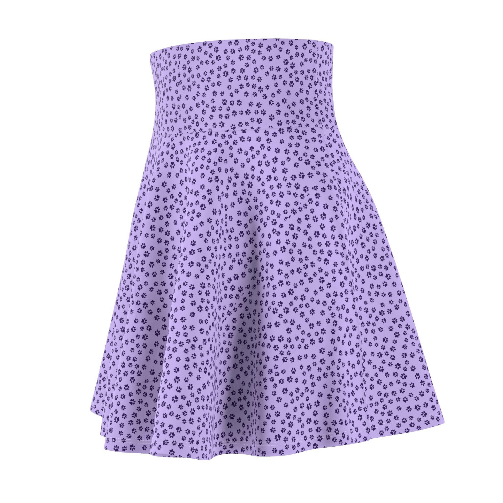 Purple Tiny Paws Women's Skater Skirt - All Over Prints - Epileptic Al’s Shop