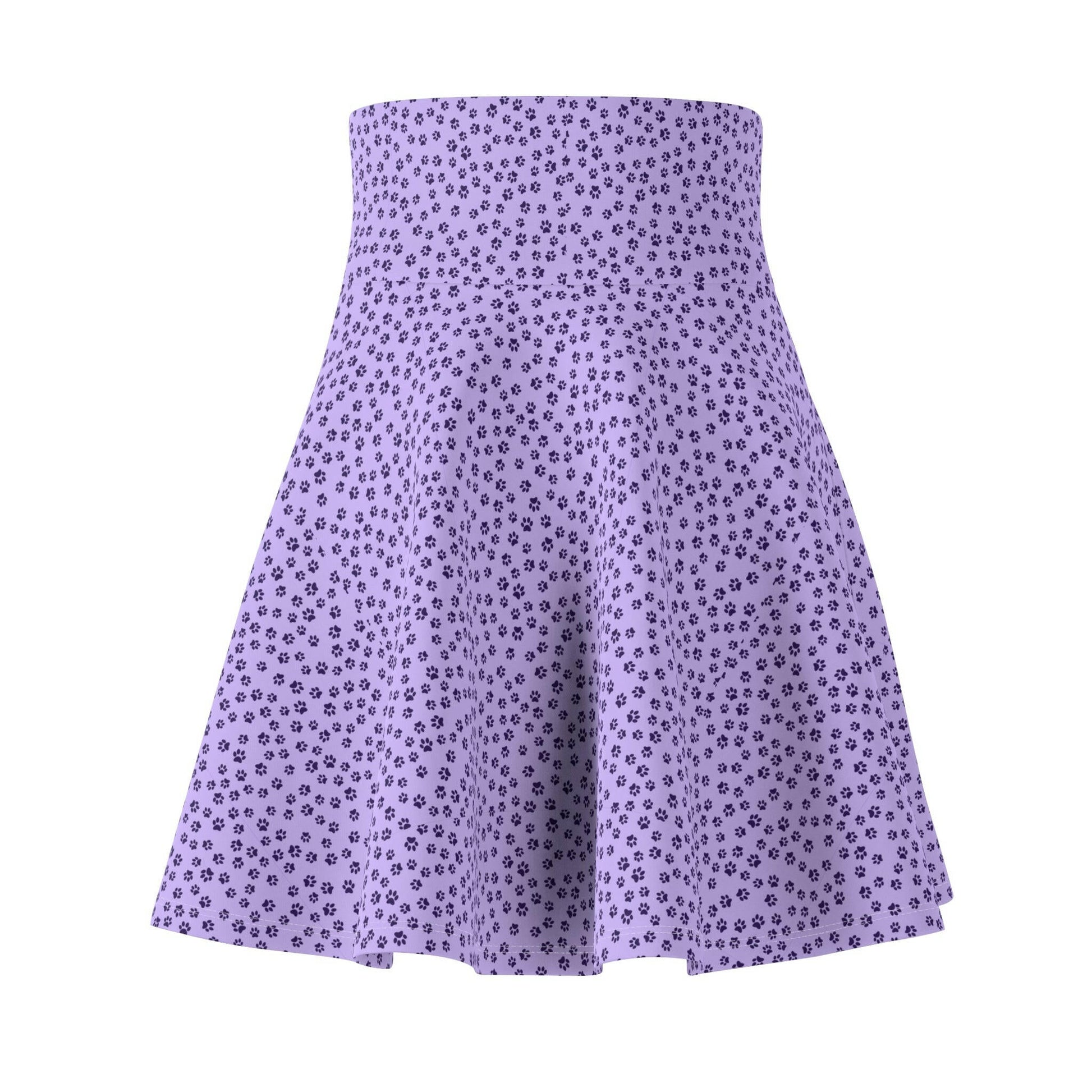 Purple Tiny Paws Women's Skater Skirt - All Over Prints - Epileptic Al’s Shop