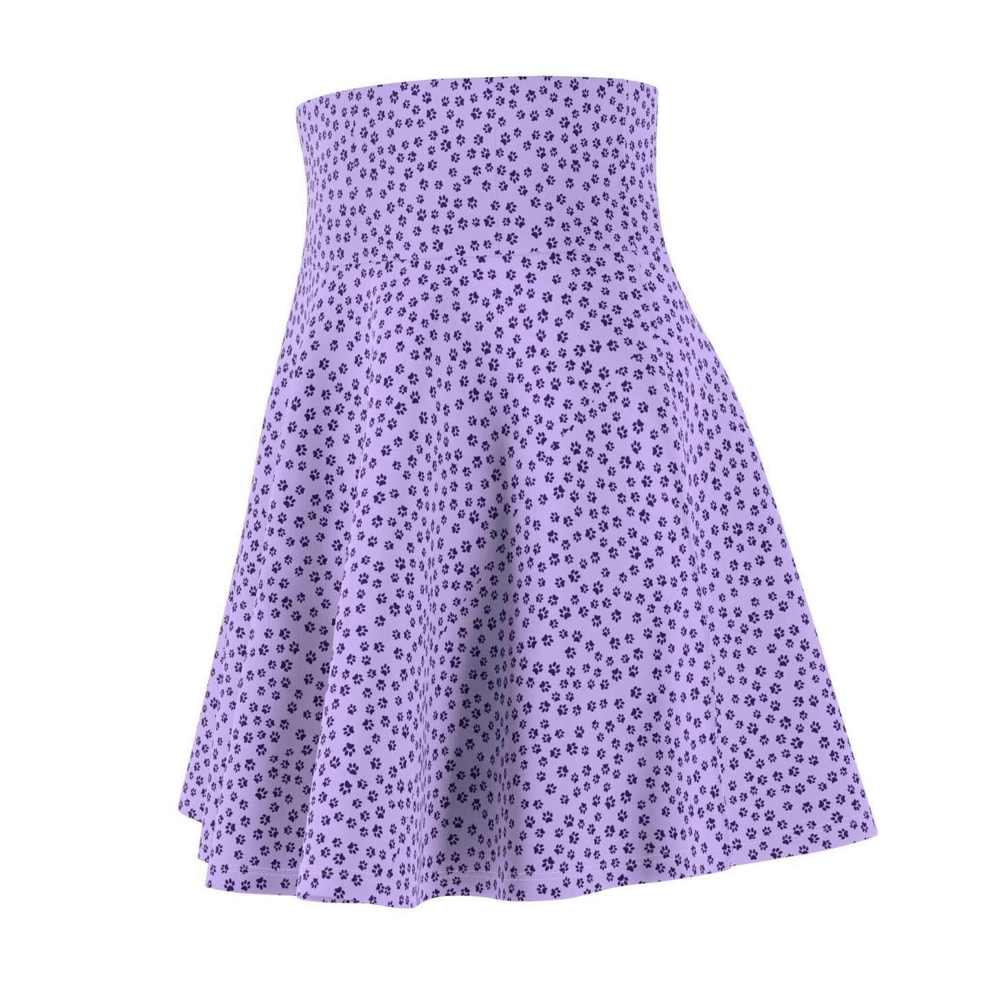 Purple Tiny Paws Women's Skater Skirt - All Over Prints - Epileptic Al’s Shop