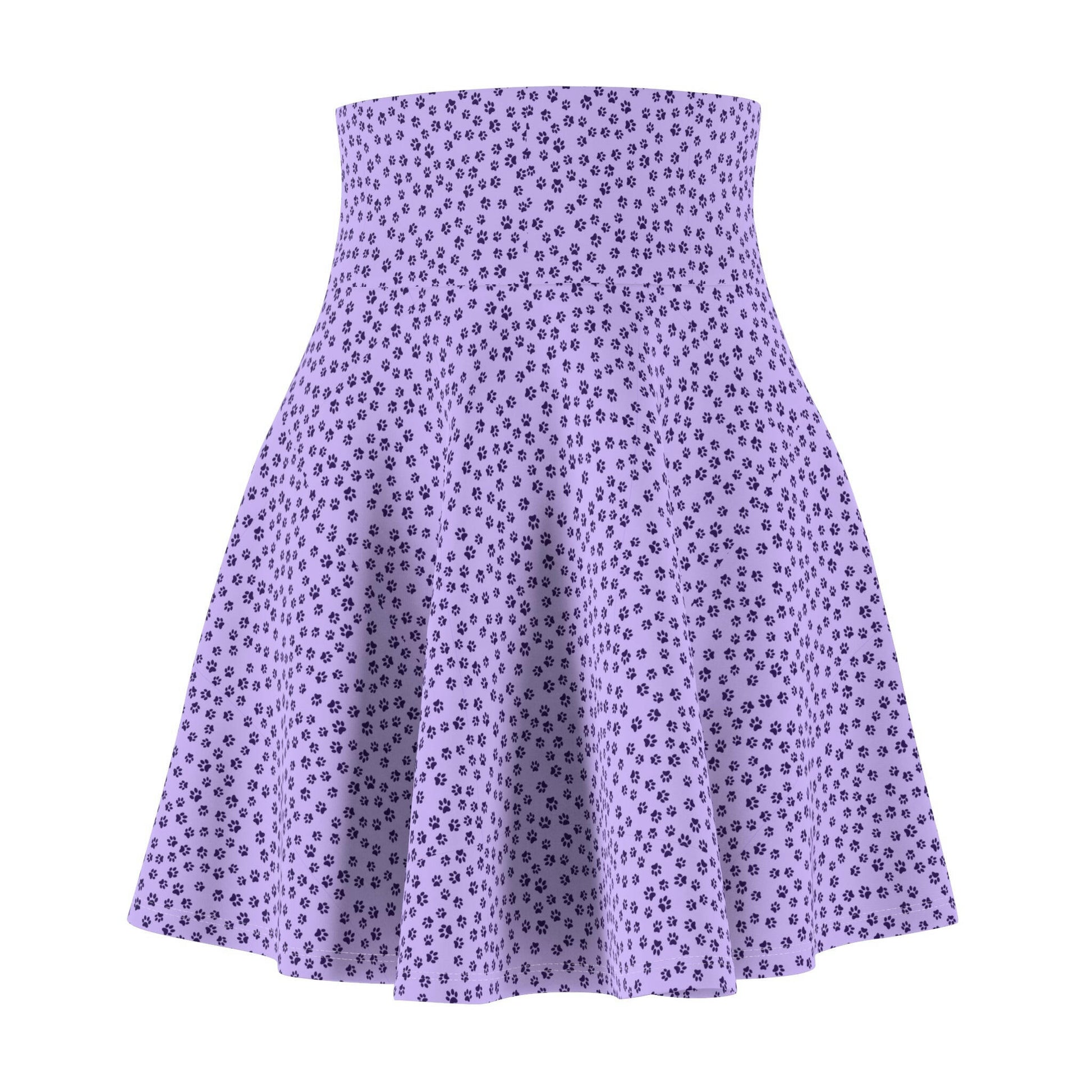 Purple Tiny Paws Women's Skater Skirt - All Over Prints - Epileptic Al’s Shop