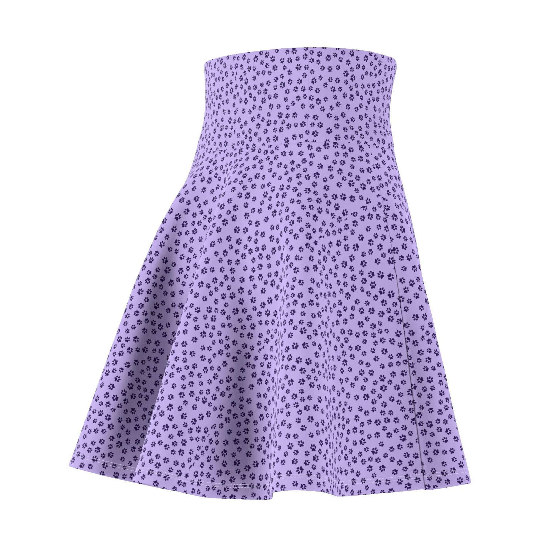 Purple Tiny Paws Women's Skater Skirt - All Over Prints - Epileptic Al’s Shop