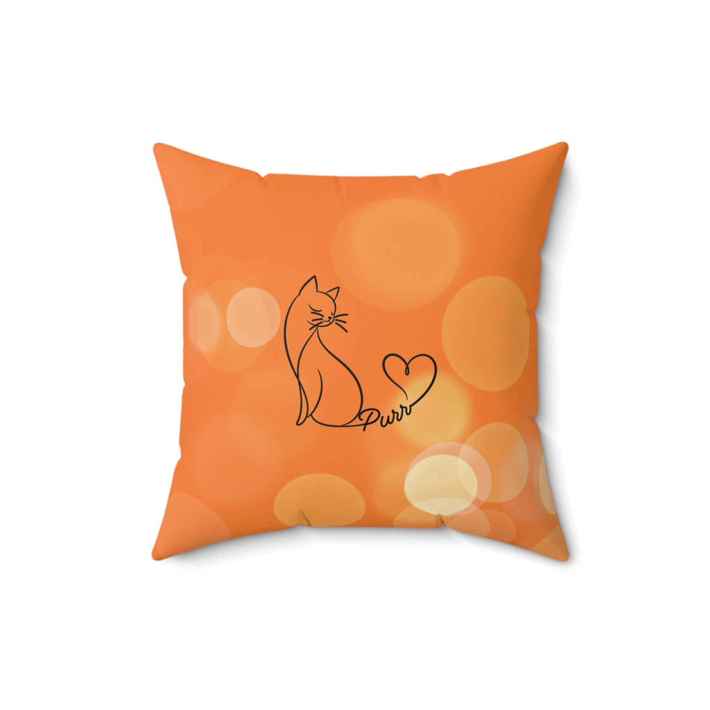 Purr Line Art Cat Throw Pillow | Minimal Cat Lover Accent Pillow - Decor, Pillows, Throw - EpiAl's Shop