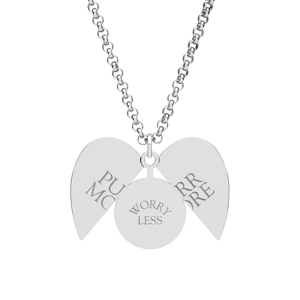 Purr More, Worry Less Hidden Message Heart Necklace - Jewelry, Necklaces - EpiAl's Shop