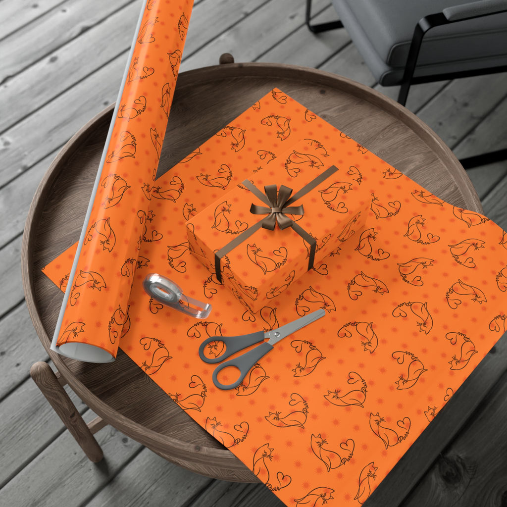 Purr Pattern All-Occasion Gift Wrap – Cat Line Art Wrapping Paper - Gift Wrap, Paper - EpiAl's Shop