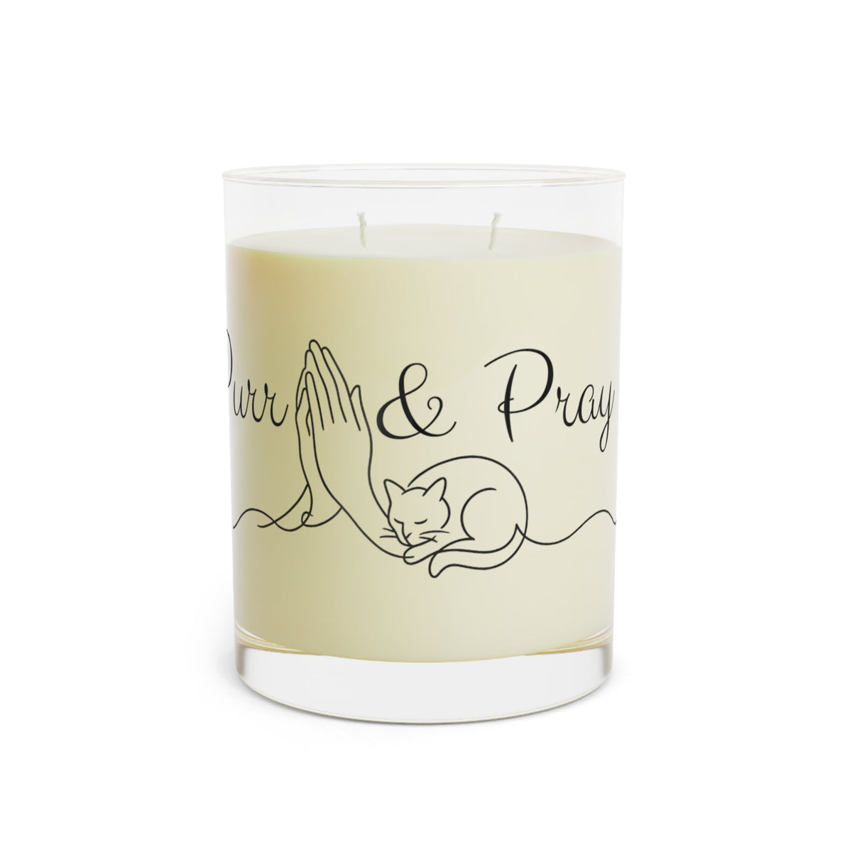 Purr & Pray Line Art Scented Candle - Decor, Candles, Scented - EpiAl's Shop