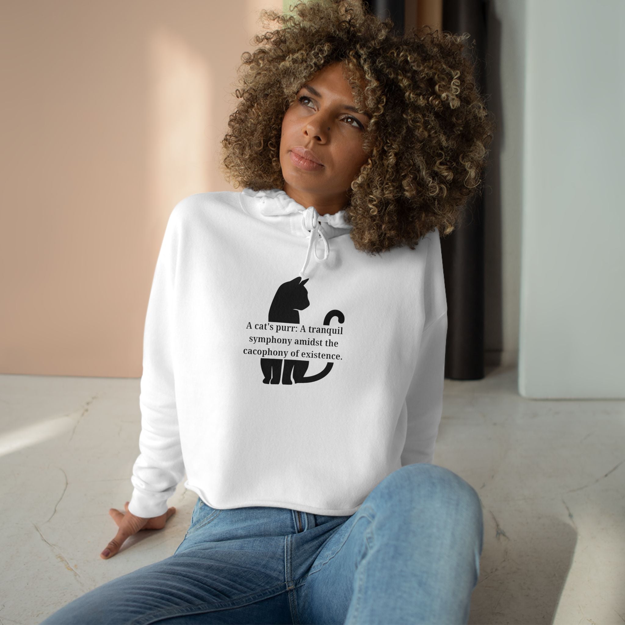 Purr Prose: Cacaphony of Life Crop Hoodie - Clothing, Hoodies - EpiAl's Shop