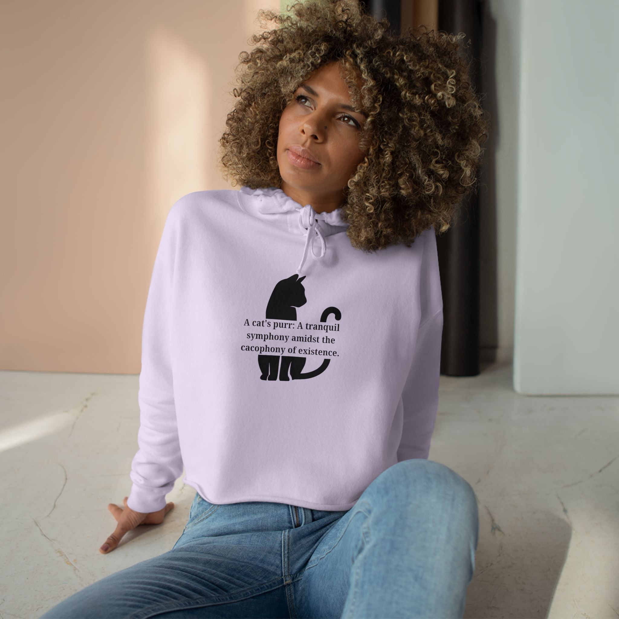 Purr Prose: Cacaphony of Life Crop Hoodie - Clothing, Hoodies - EpiAl's Shop