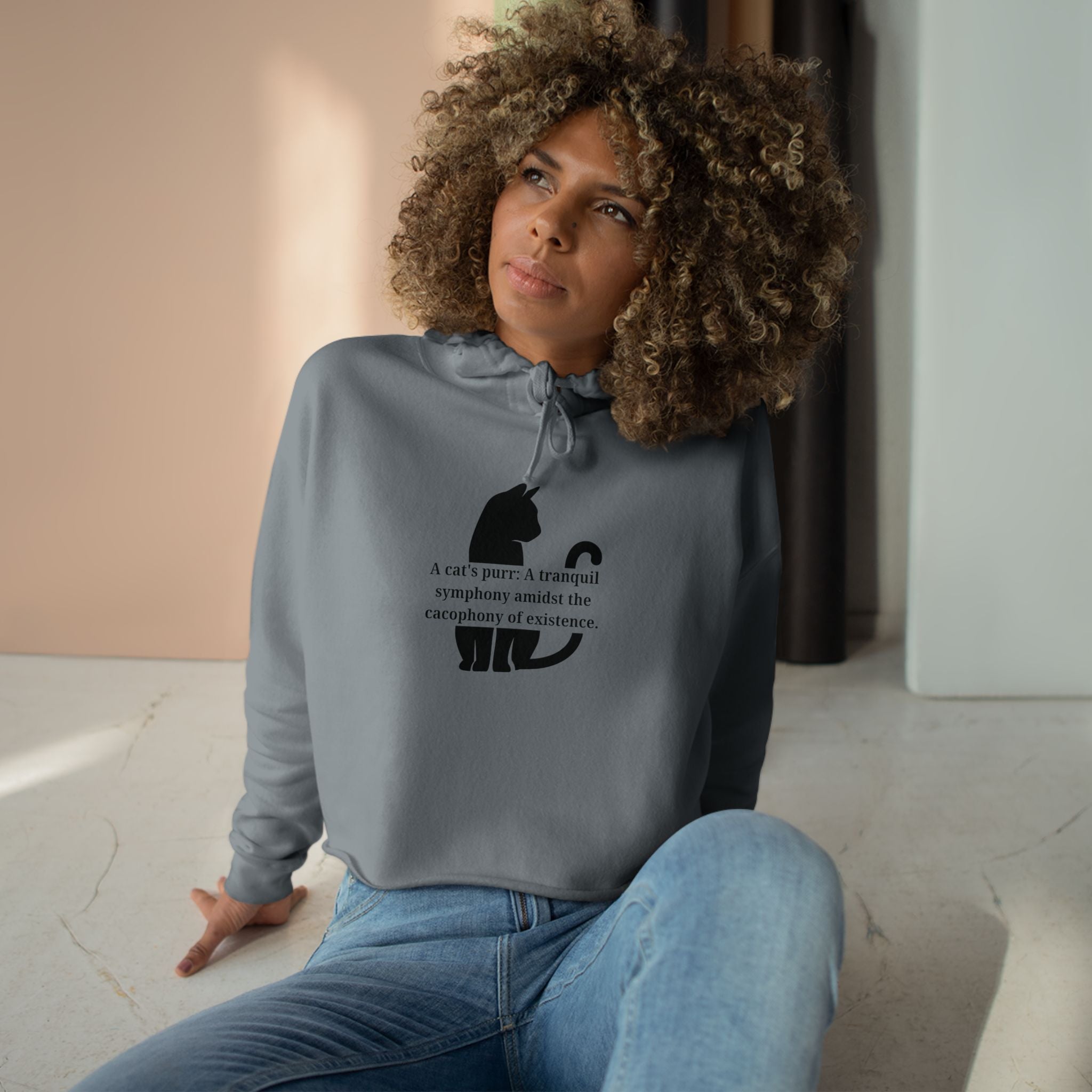 Purr Prose: Cacaphony of Life Crop Hoodie - Clothing, Hoodies - EpiAl's Shop
