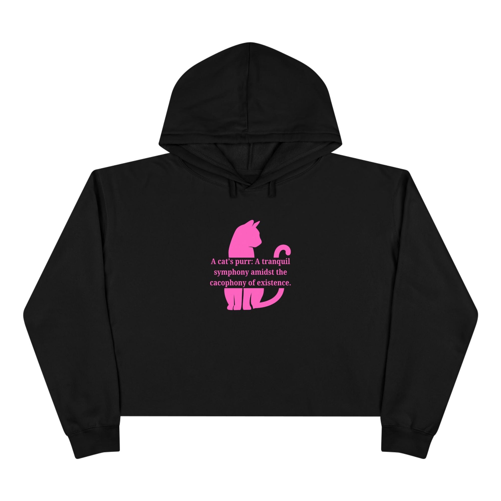 Purr Prose: Cacaphony of Life Crop Hoodie - Clothing, Hoodies - EpiAl's Shop