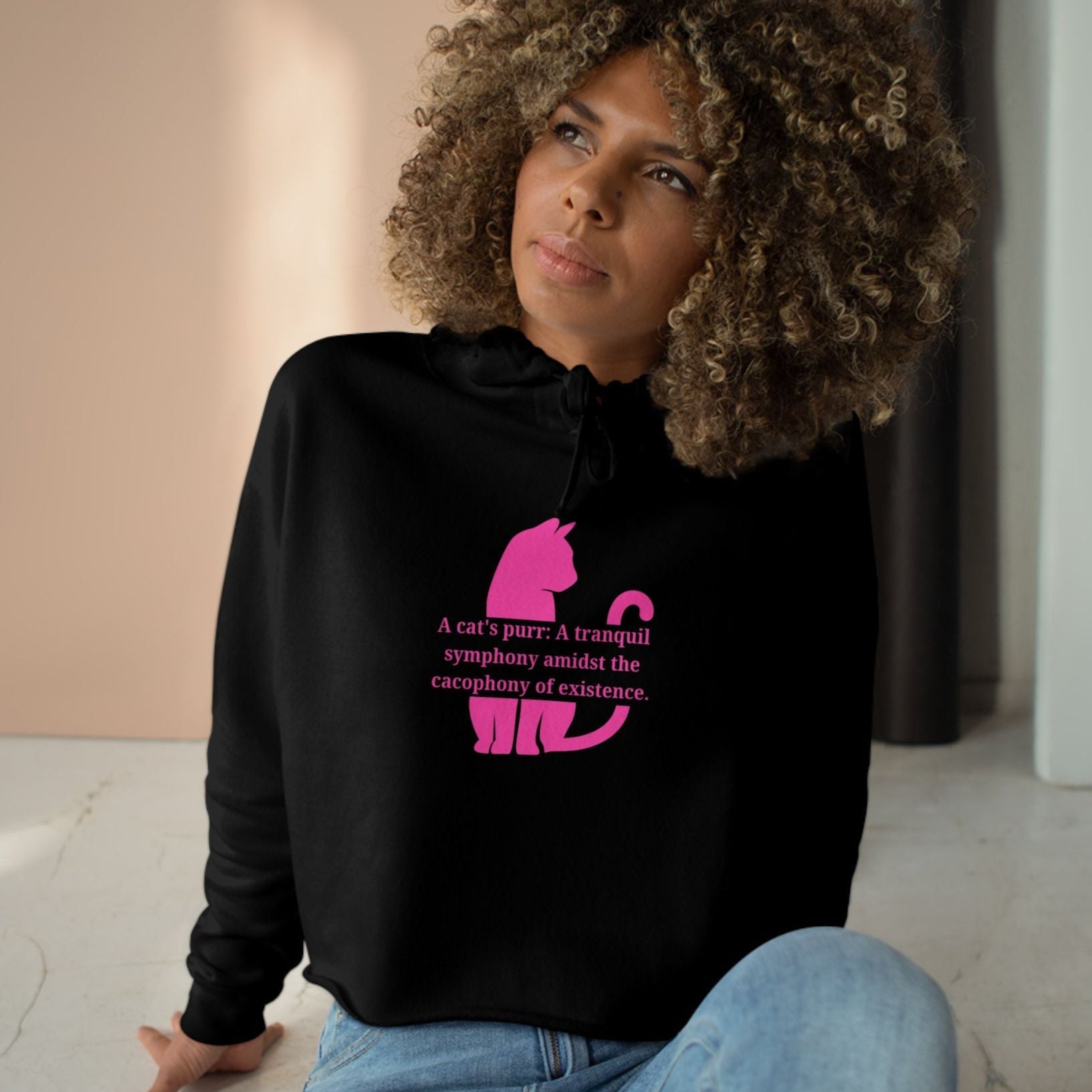 Purr Prose: Cacaphony of Life Crop Hoodie - Clothing, Hoodies - EpiAl's Shop