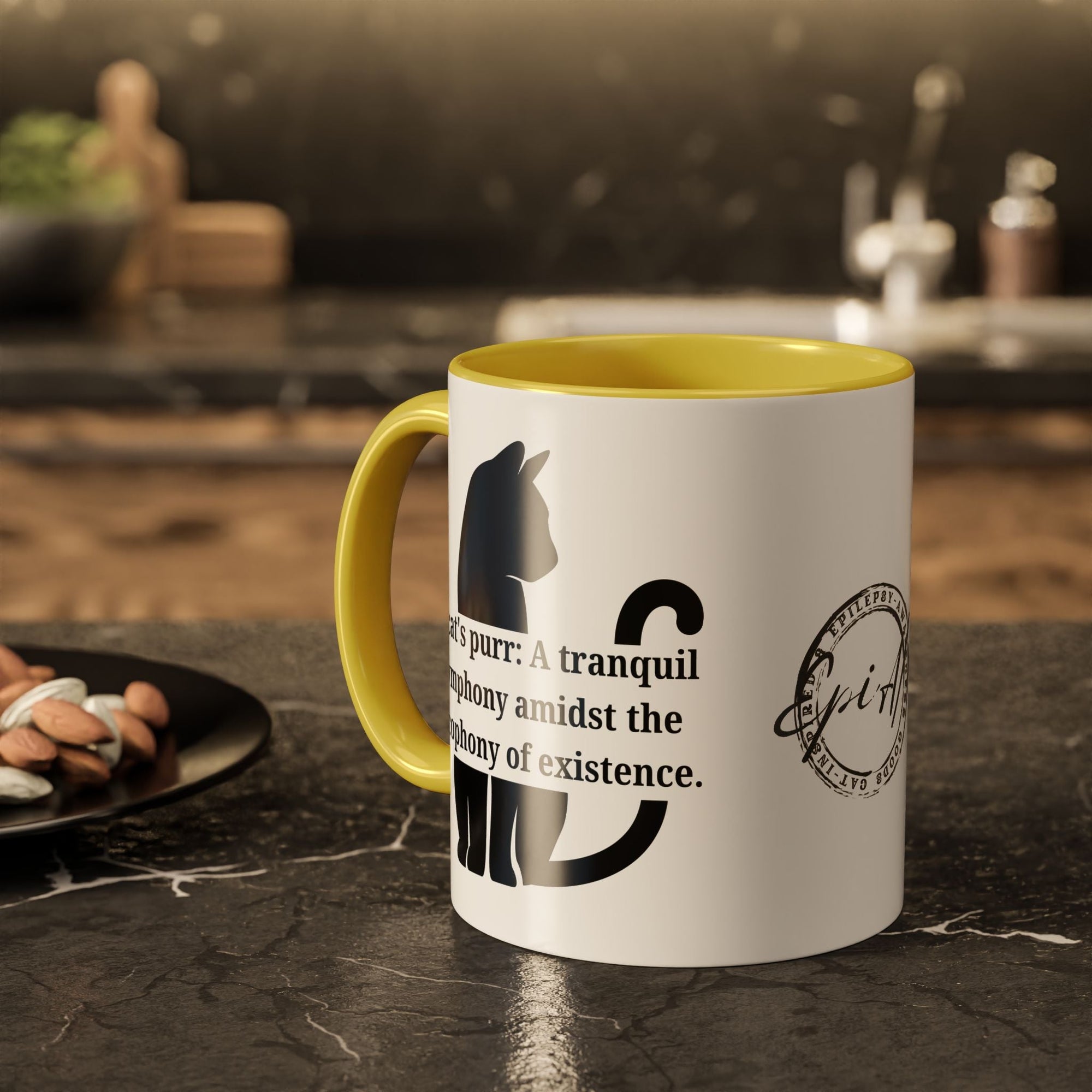 Purr Prose: Cacophony of Life Colorful Mugs (11oz, 15oz) - Drinkware, Coffee Mugs - EpiAl's Shop