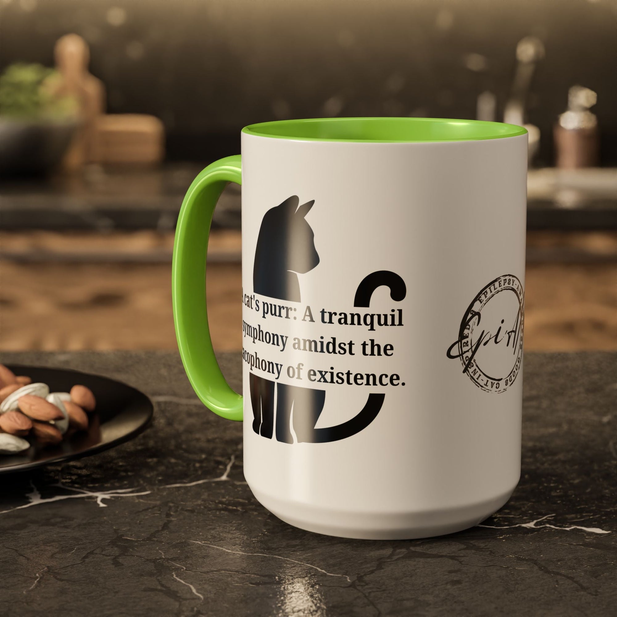 Purr Prose: Cacophony of Life Colorful Mugs (11oz, 15oz) - Drinkware, Coffee Mugs - EpiAl's Shop