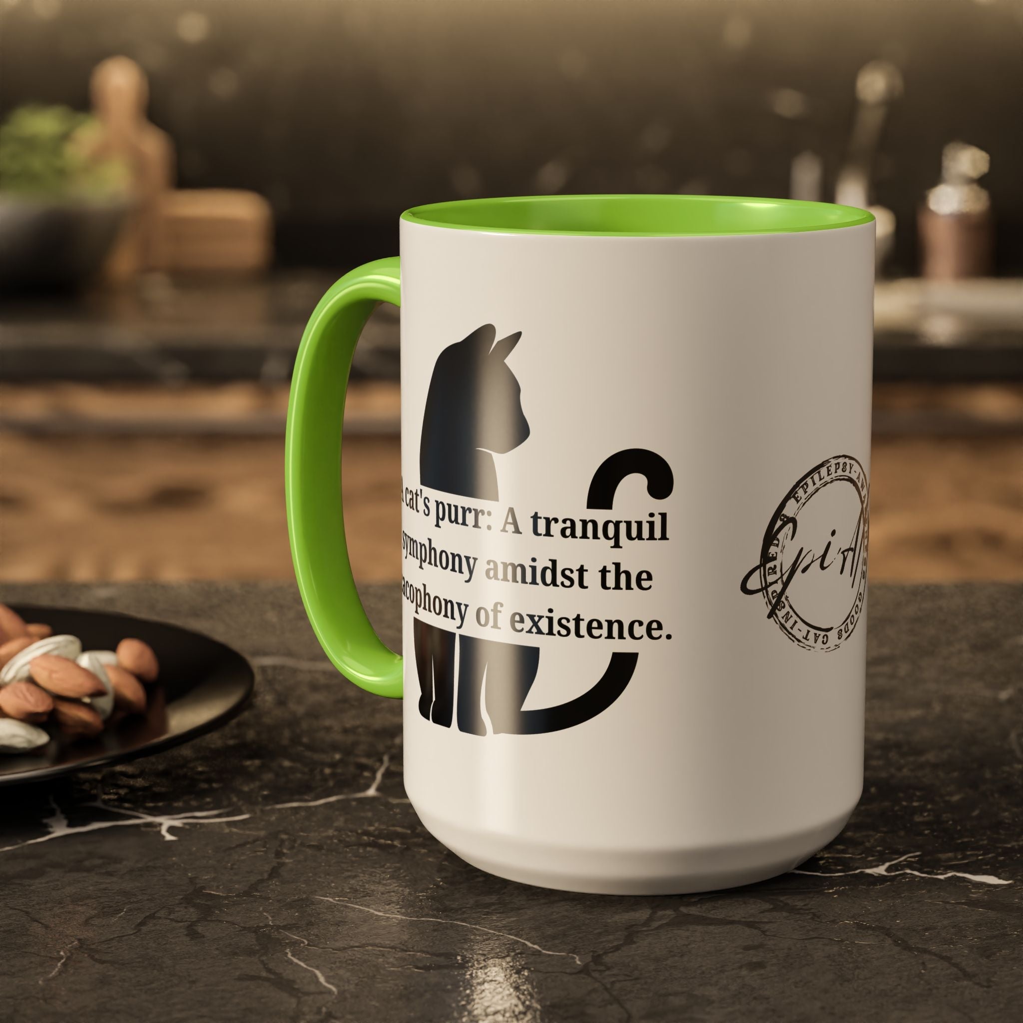Purr Prose: Cacophony of Life Colorful Mugs (11oz, 15oz) - Drinkware, Coffee Mugs - EpiAl's Shop