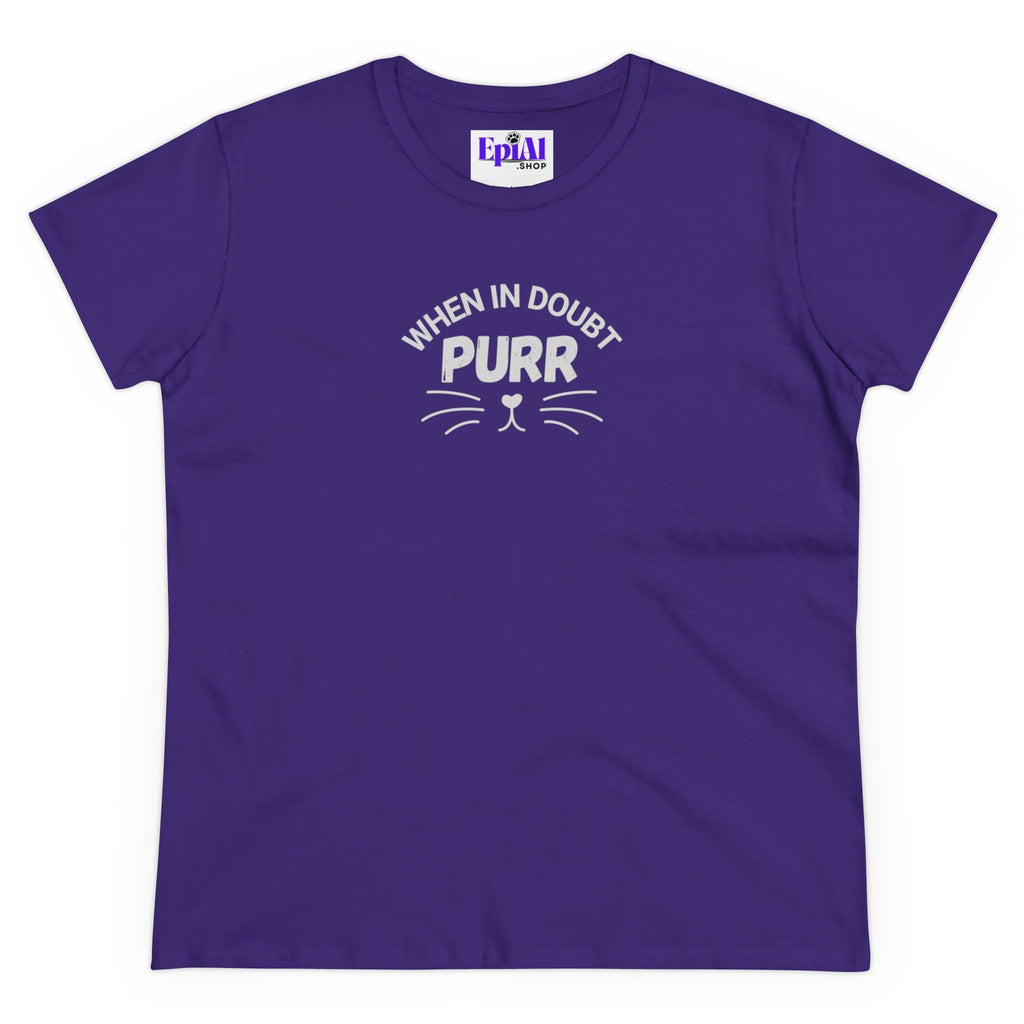 Purr Women's Midweight Cotton Tee - T - Shirt - Epileptic Al’s Shop