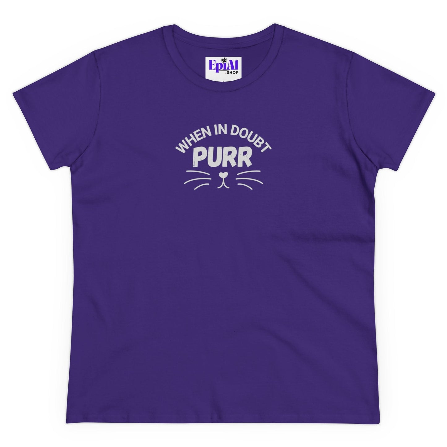 Purr Women's Midweight Cotton Tee - T - Shirt - Epileptic Al’s Shop