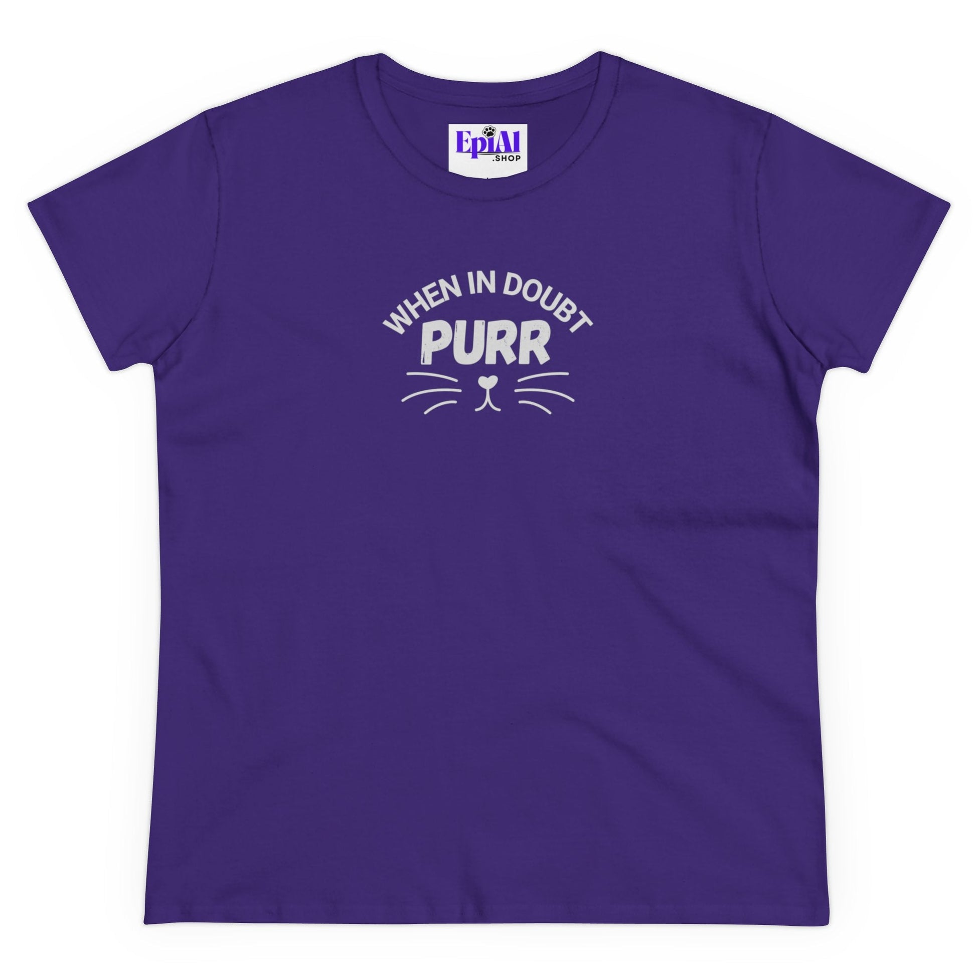 Purr Women's Midweight Cotton Tee - T - Shirt - Epileptic Al’s Shop