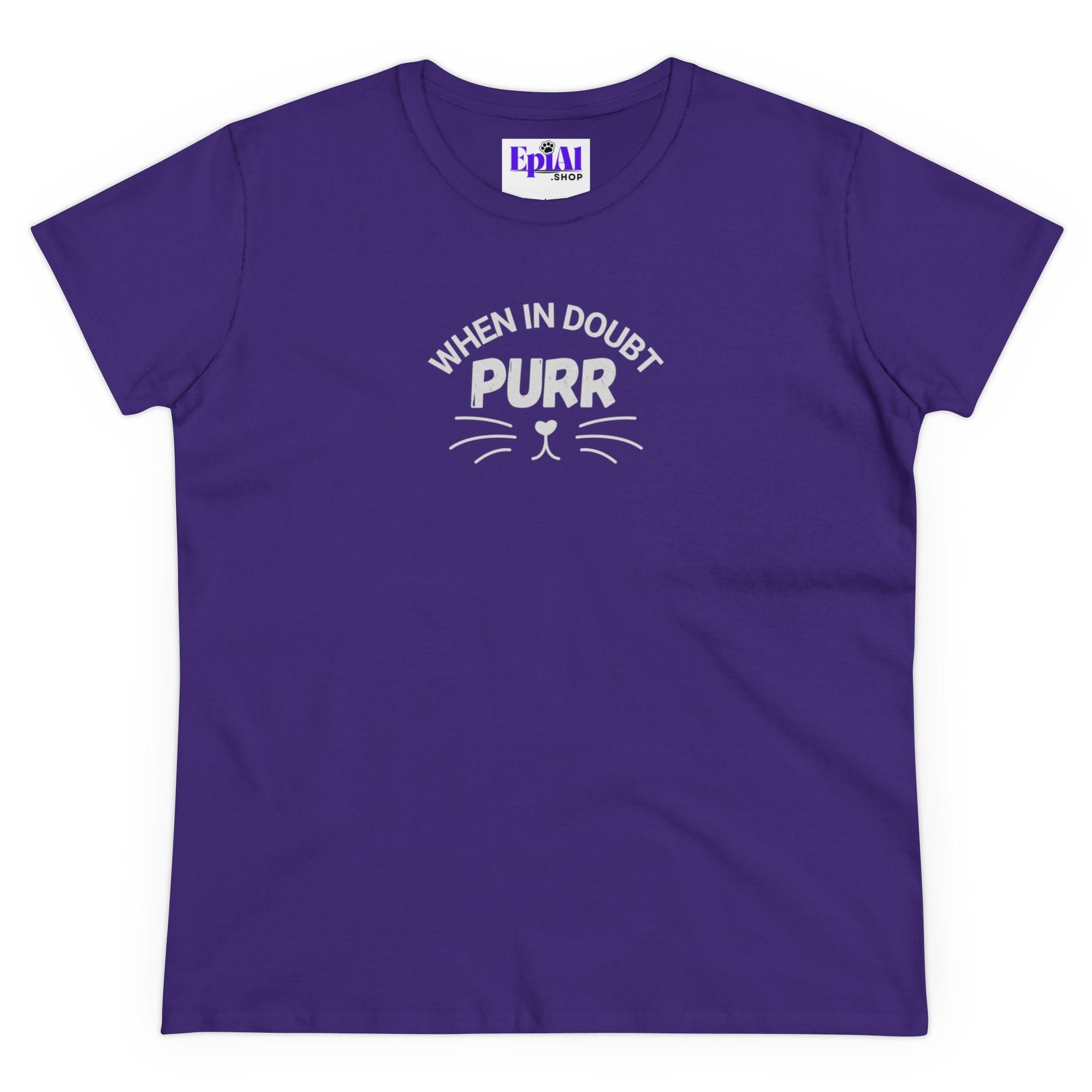 Purr Women's Midweight Cotton Tee - T - Shirt - Epileptic Al’s Shop