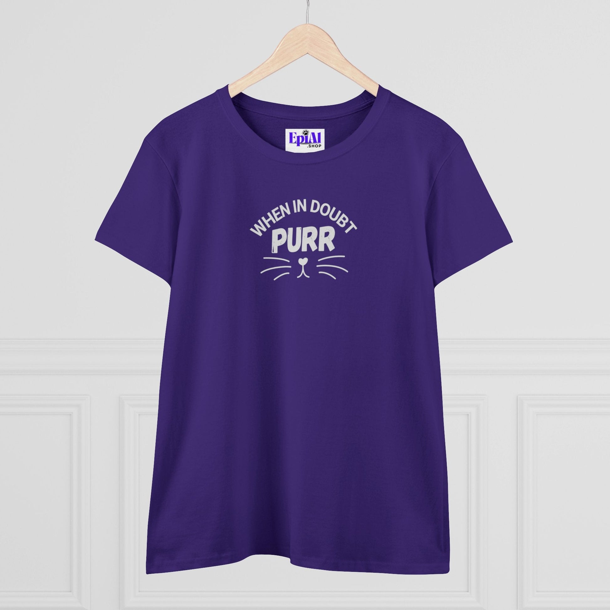 Purr Women's Midweight Cotton Tee - T - Shirt - Epileptic Al’s Shop