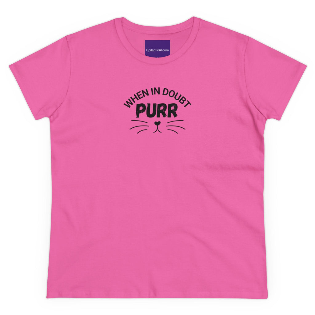 Purr Women's Midweight Cotton Tee - T - Shirt - Epileptic Al’s Shop