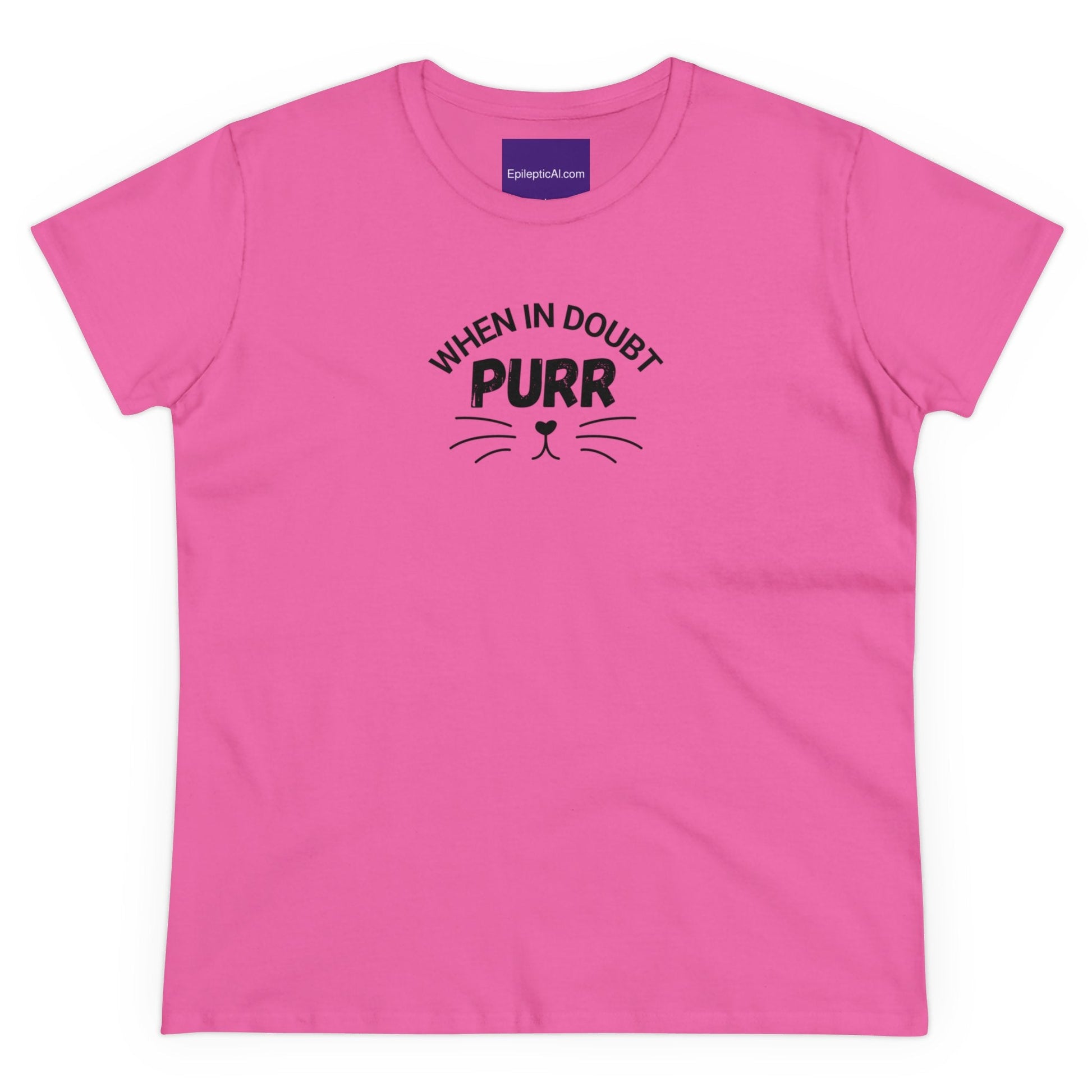 Purr Women's Midweight Cotton Tee - T - Shirt - Epileptic Al’s Shop