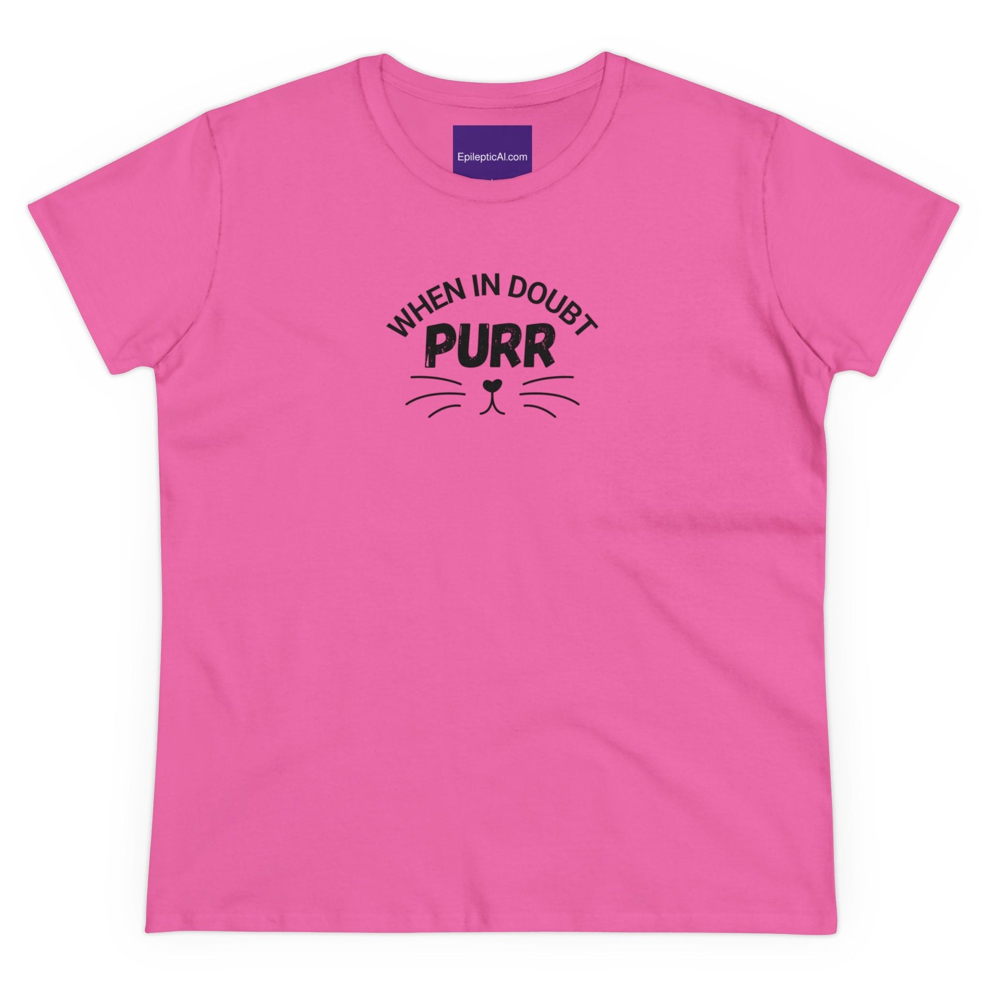 Purr Women's Midweight Cotton Tee - T - Shirt - Epileptic Al’s Shop
