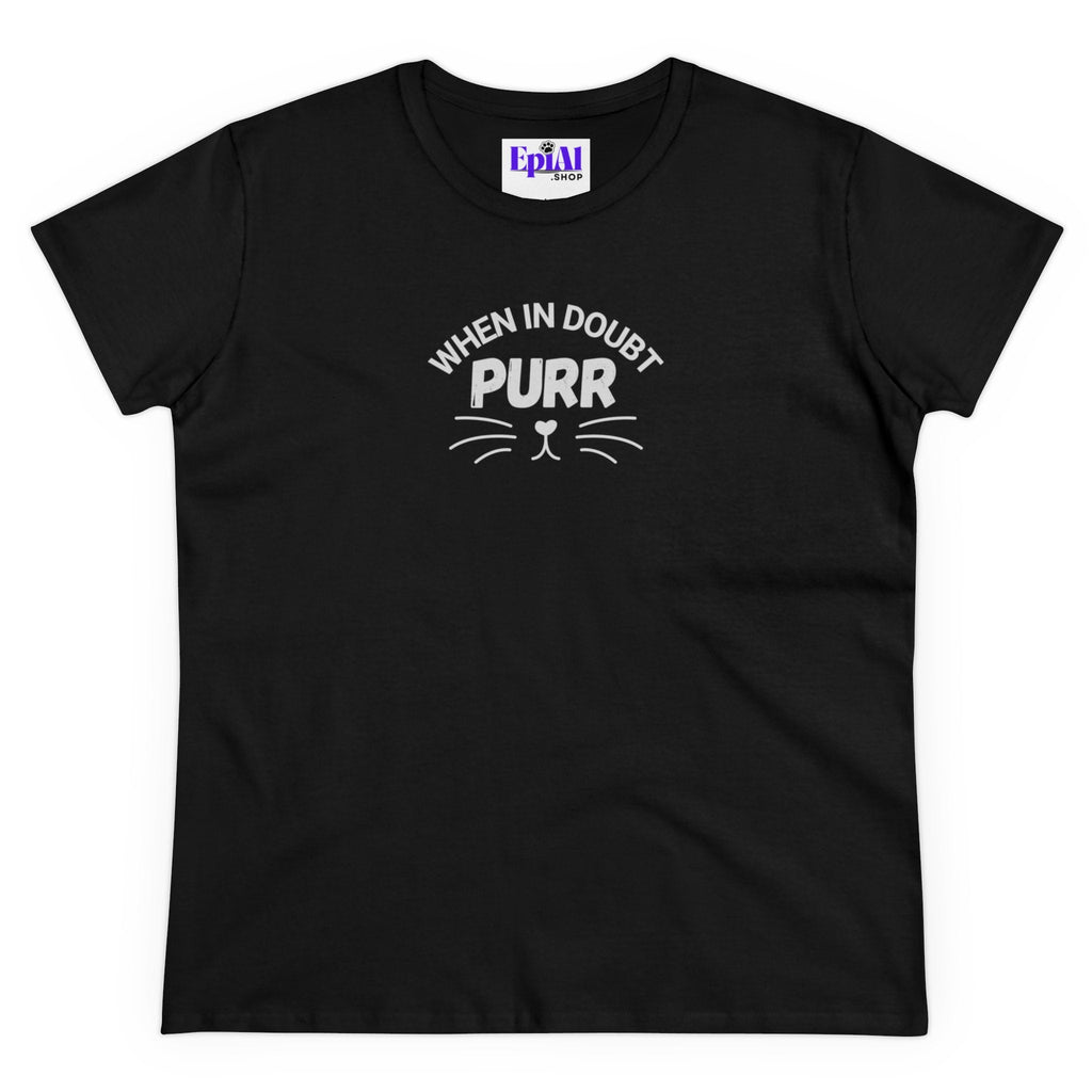 Purr Women's Midweight Cotton Tee - T - Shirt - Epileptic Al’s Shop
